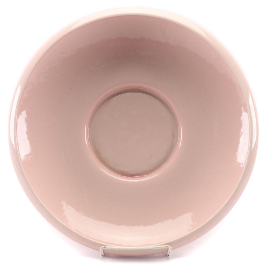 Rookwood Pottery Pink Glaze Earthenware Low Bowl, 1950