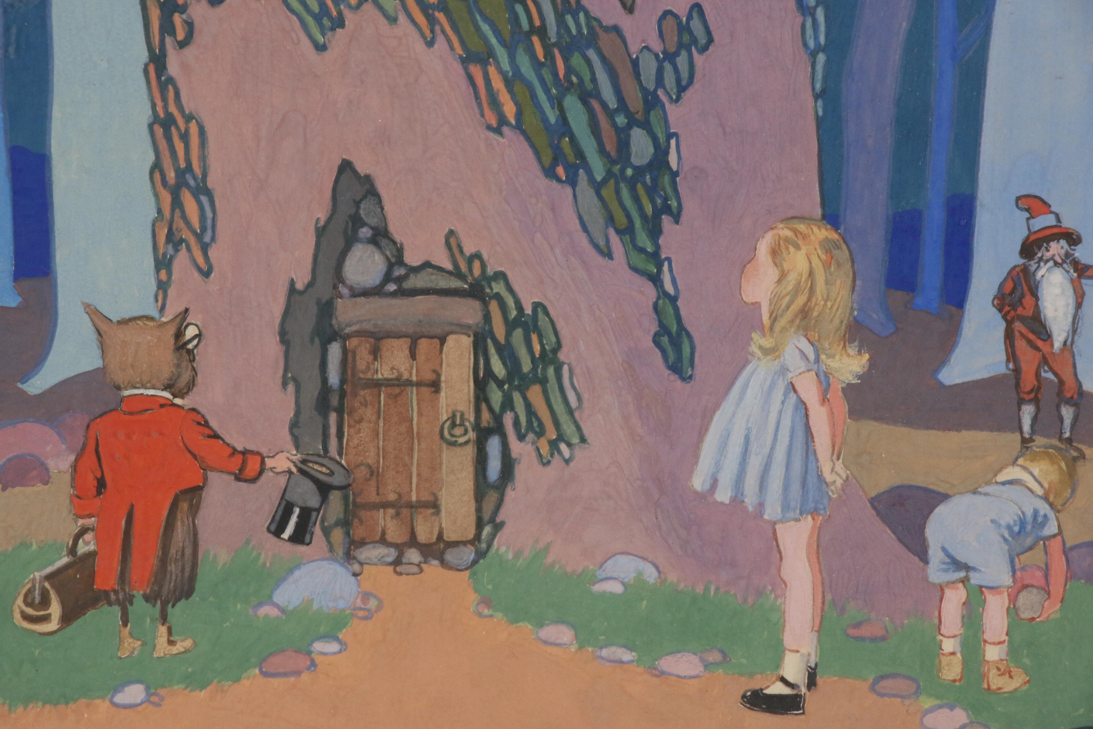 B. Cory Kilvert Whimsical Gouache Illustration, Circa 1940