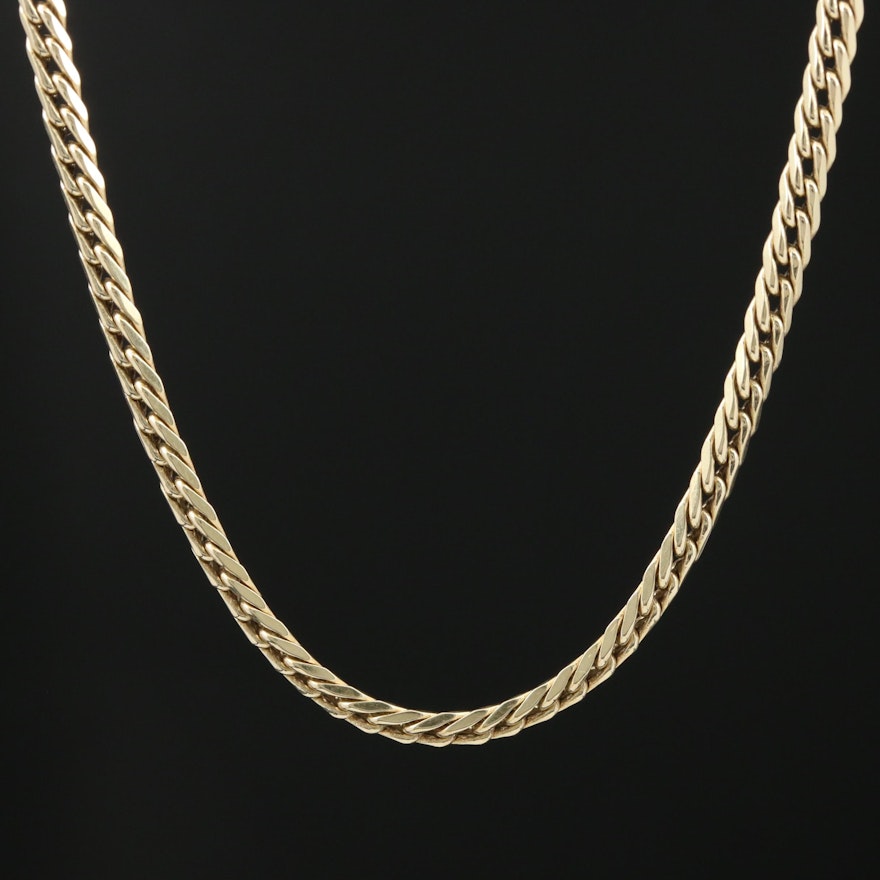 14K Yellow Gold Curb Link Chain