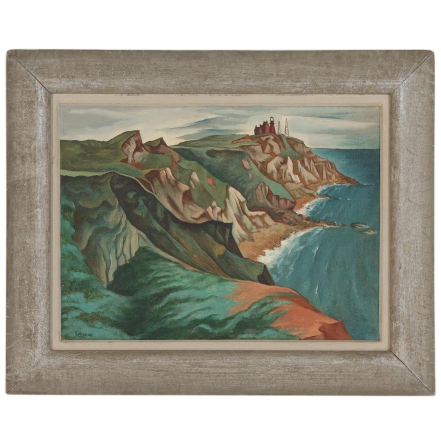 Francis Peabody Colburn Oil Painting of Cliffside