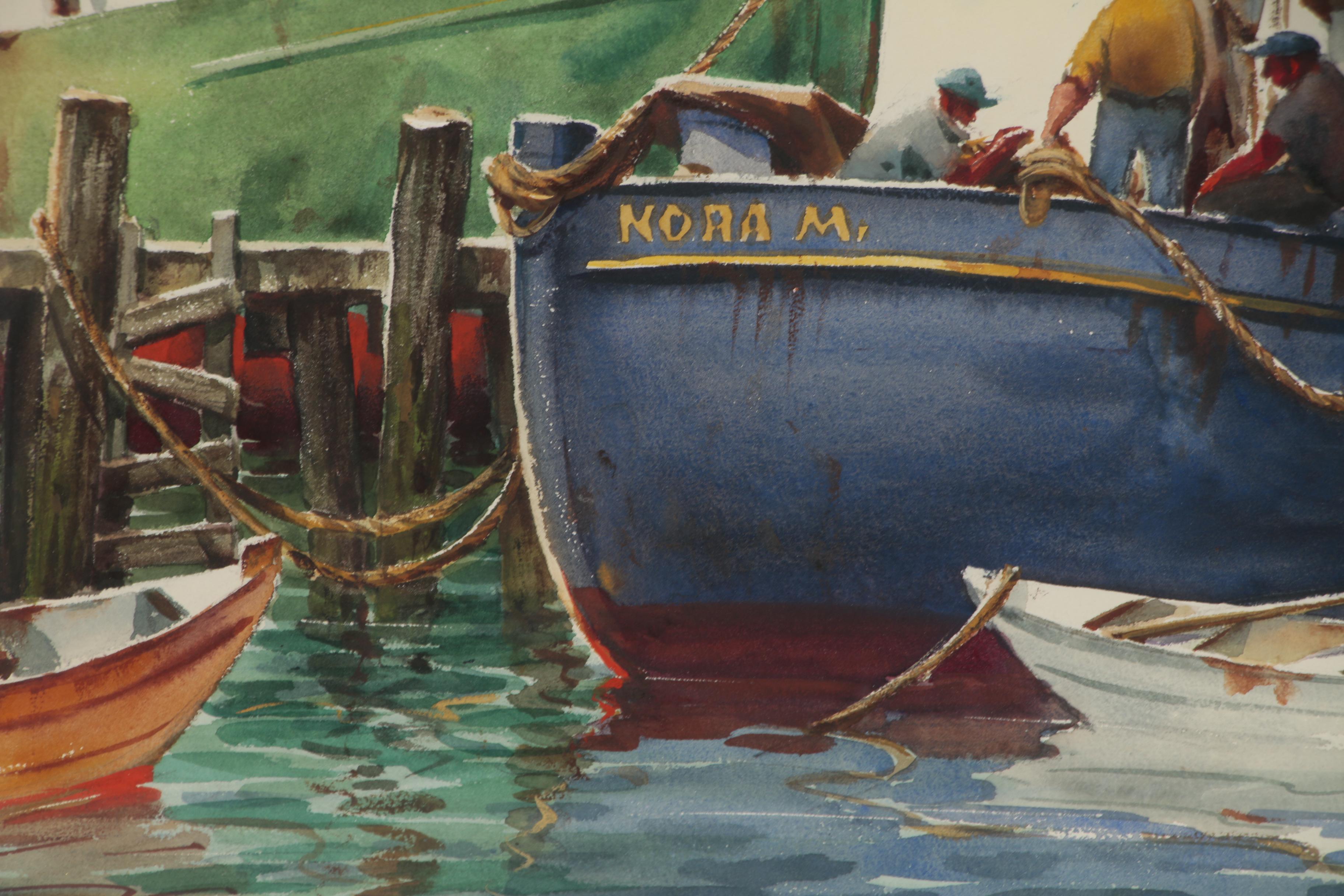 Henry Martin Gasser Watercolor Painting with "Techniques of Painting..." Book