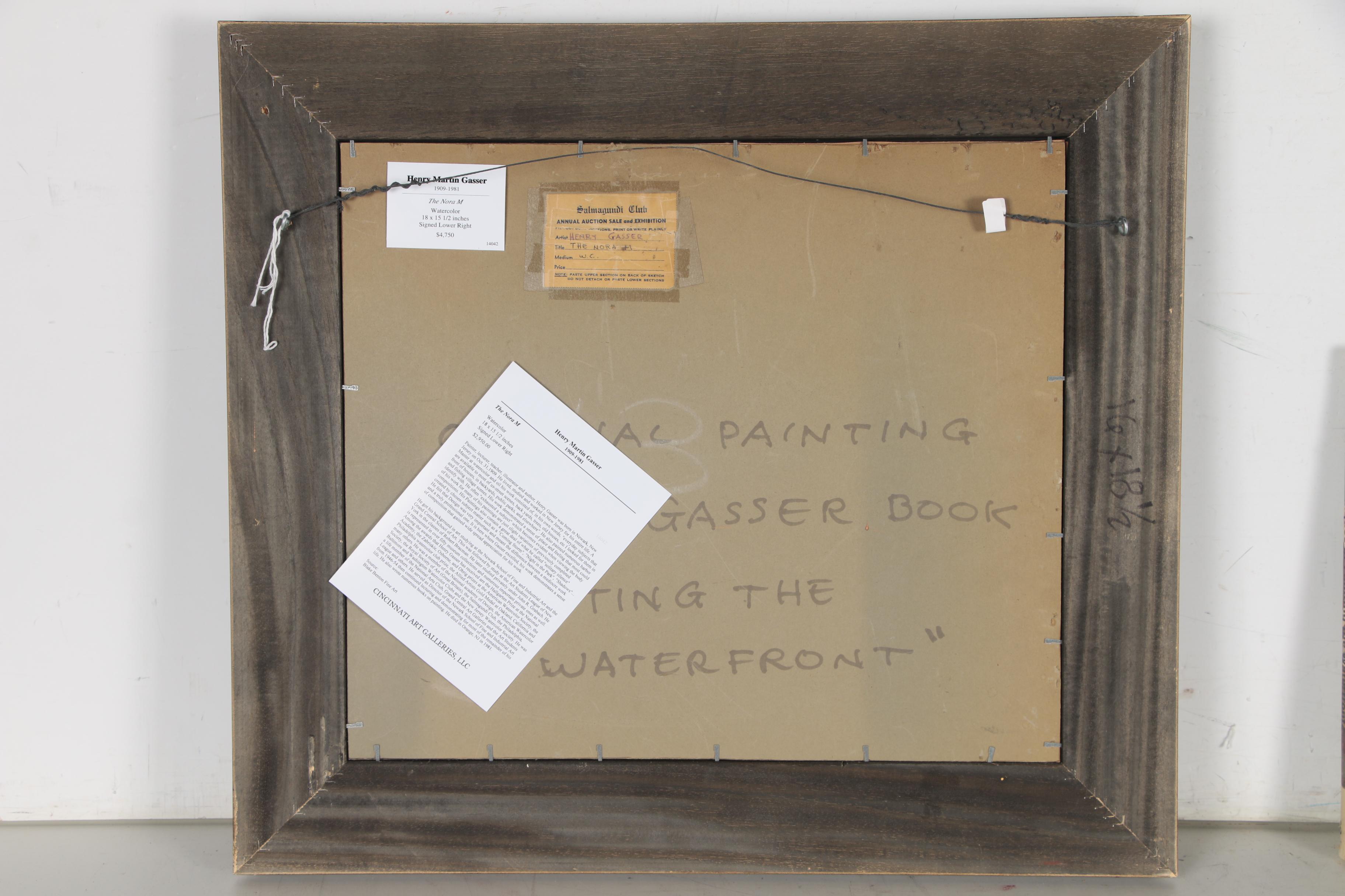 Henry Martin Gasser Watercolor Painting with "Techniques of Painting..." Book