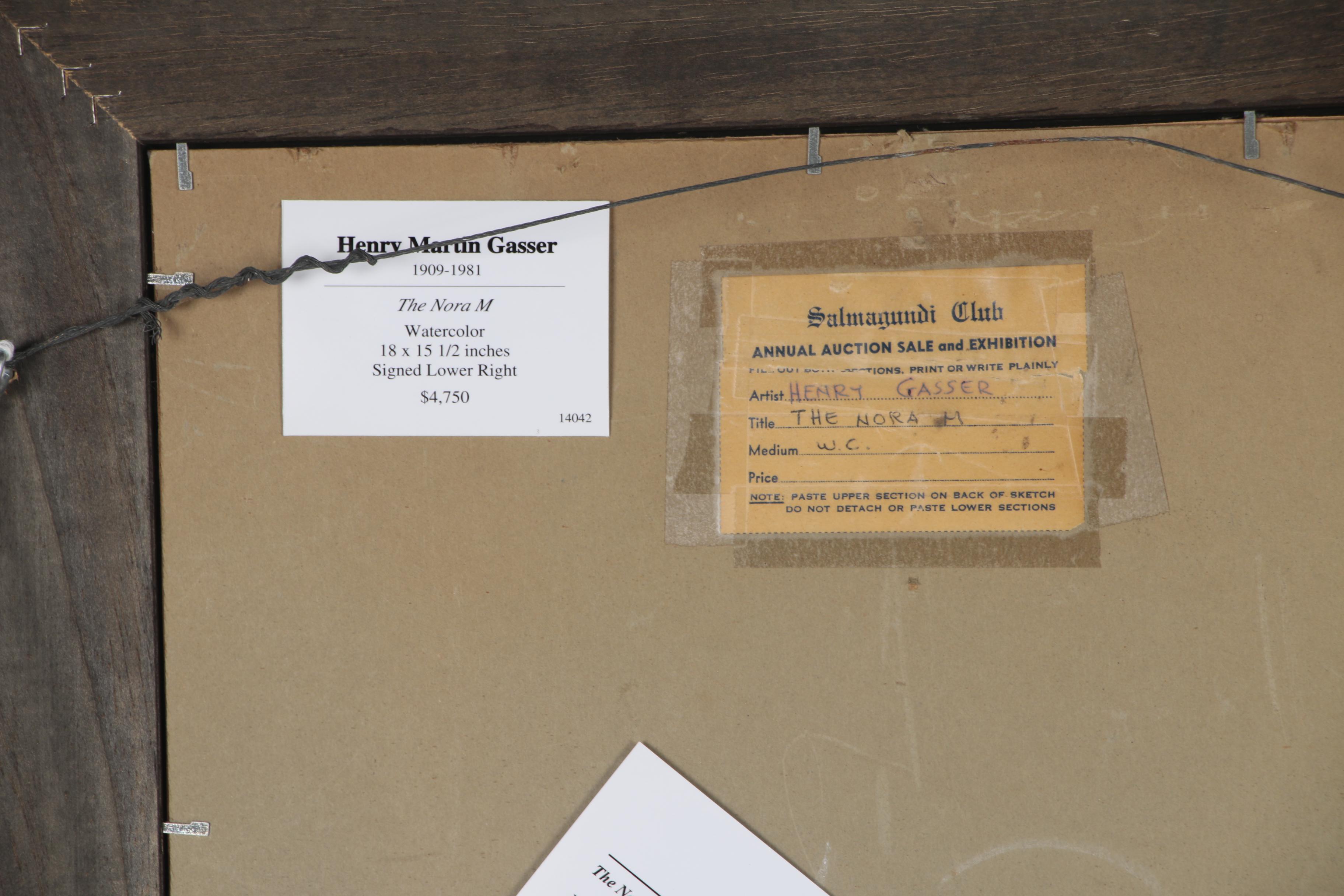 Henry Martin Gasser Watercolor Painting with "Techniques of Painting..." Book