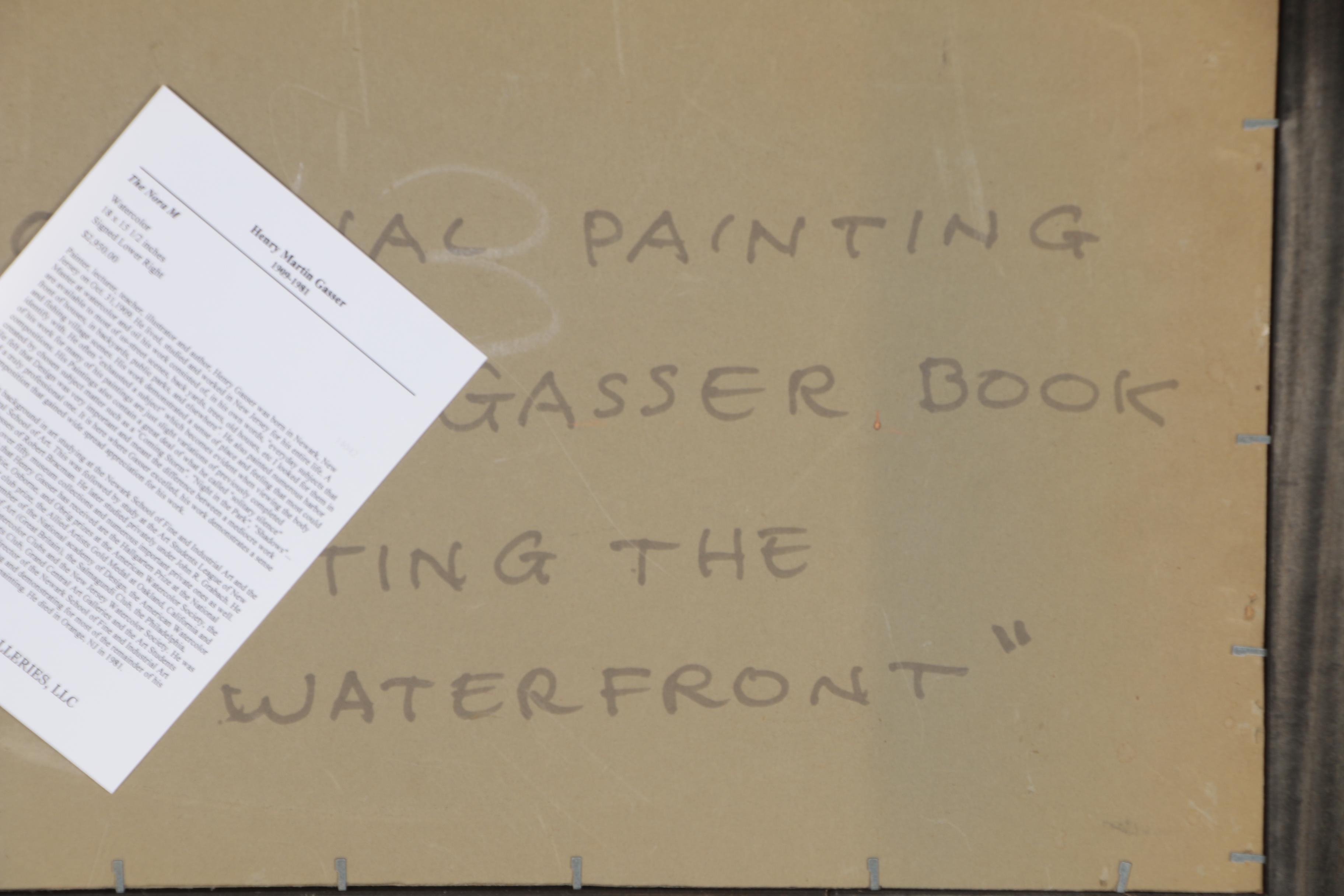 Henry Martin Gasser Watercolor Painting with "Techniques of Painting..." Book