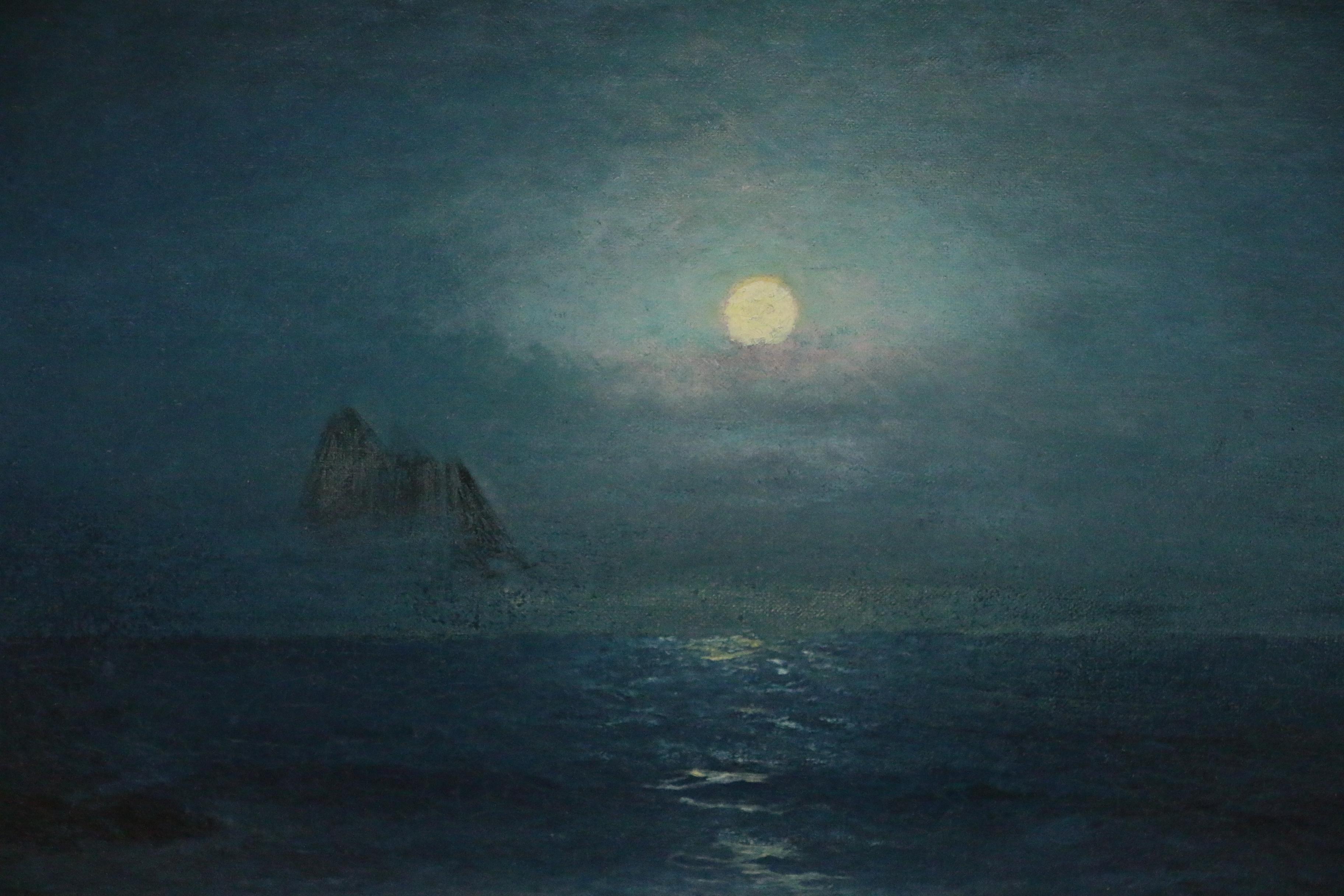 David Howard Hitchcock Seascape Oil Painting, 1917