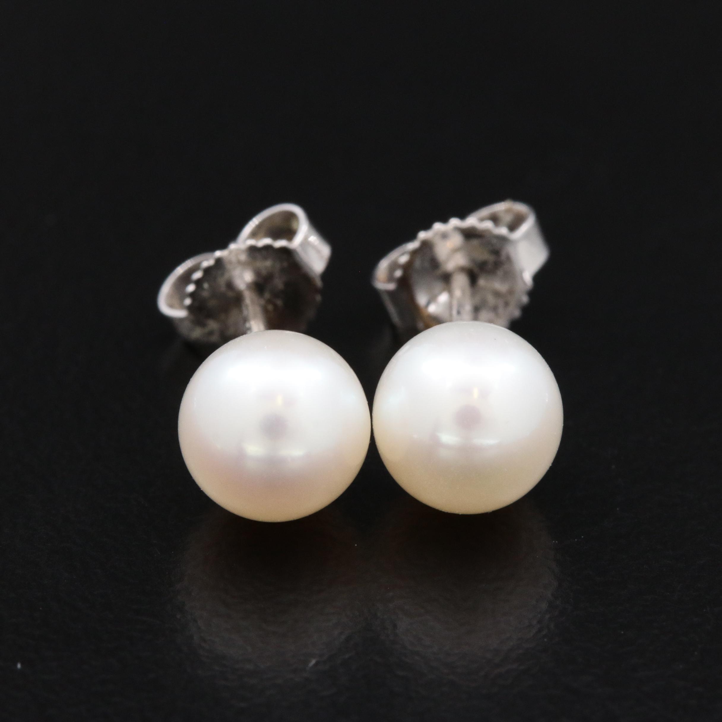 Sea Magic By Mikimoto Pearl Sterling Bracelet and 14K Pearl Stud Earrings