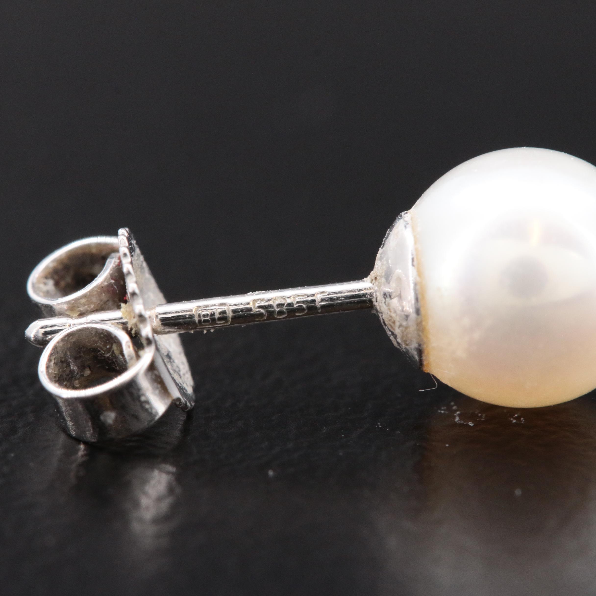 Sea Magic By Mikimoto Pearl Sterling Bracelet and 14K Pearl Stud Earrings