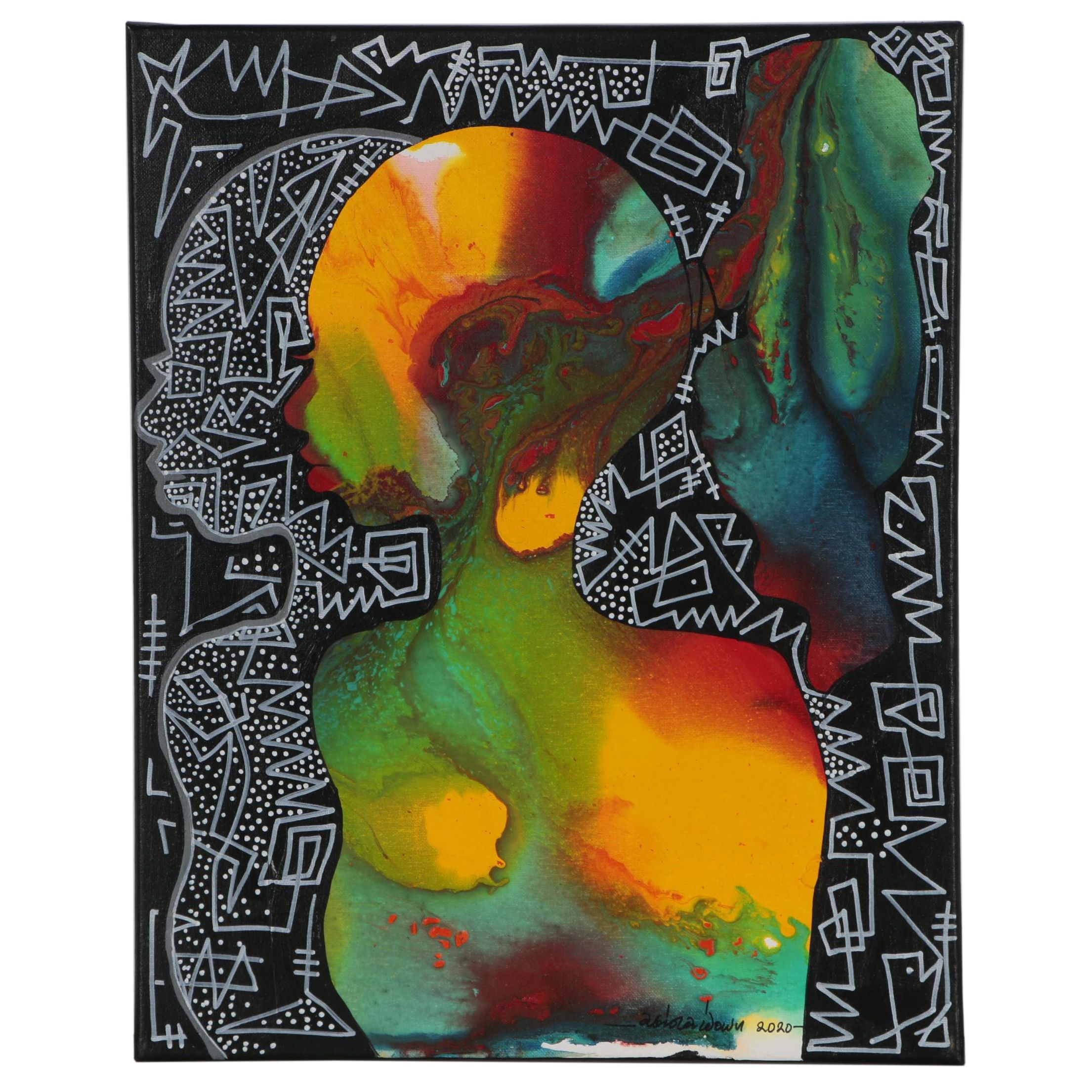 Abiola Idowu Mixed Media Painting "HOPE I"