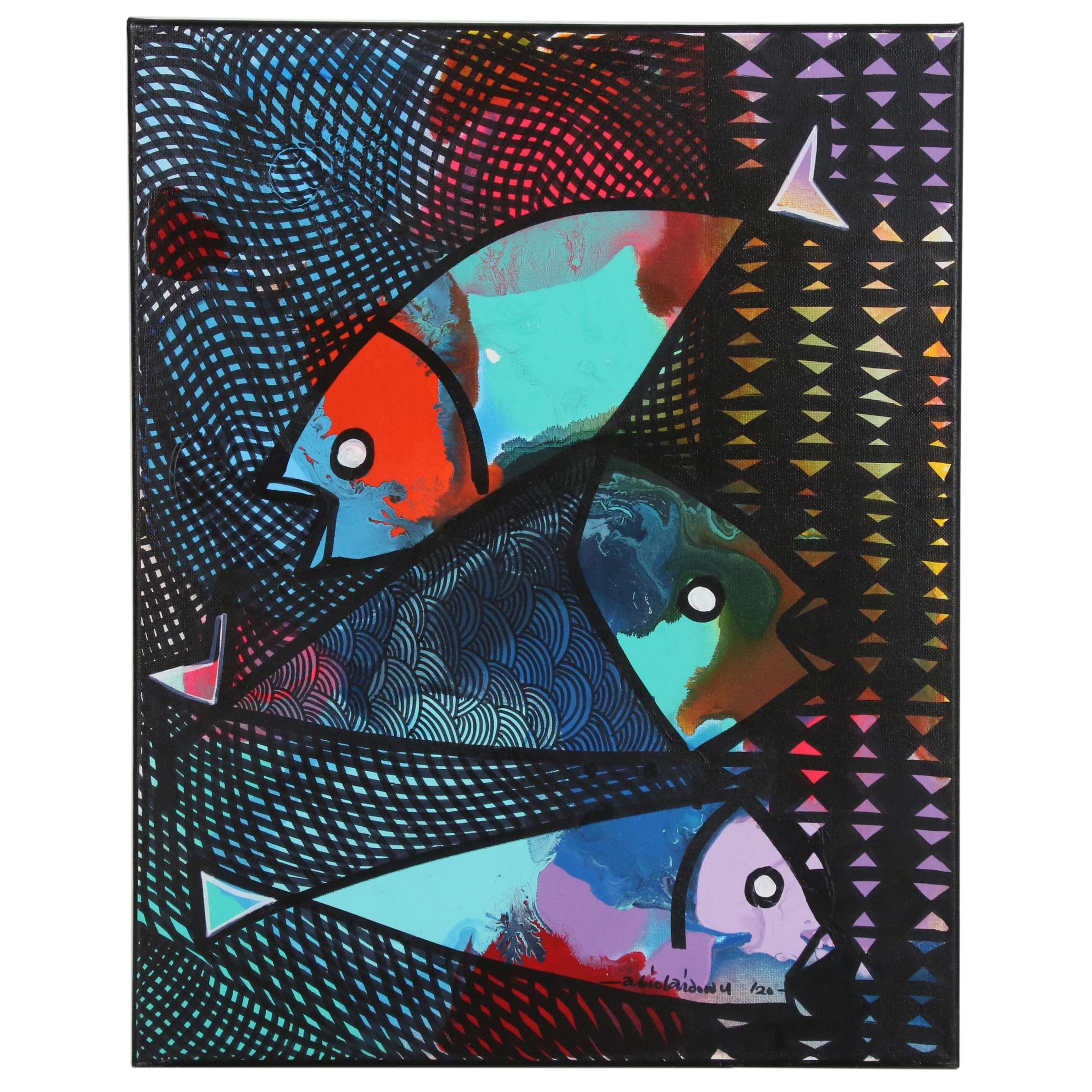 Abiola Idowu Mixed Media Painting "Leviticus"