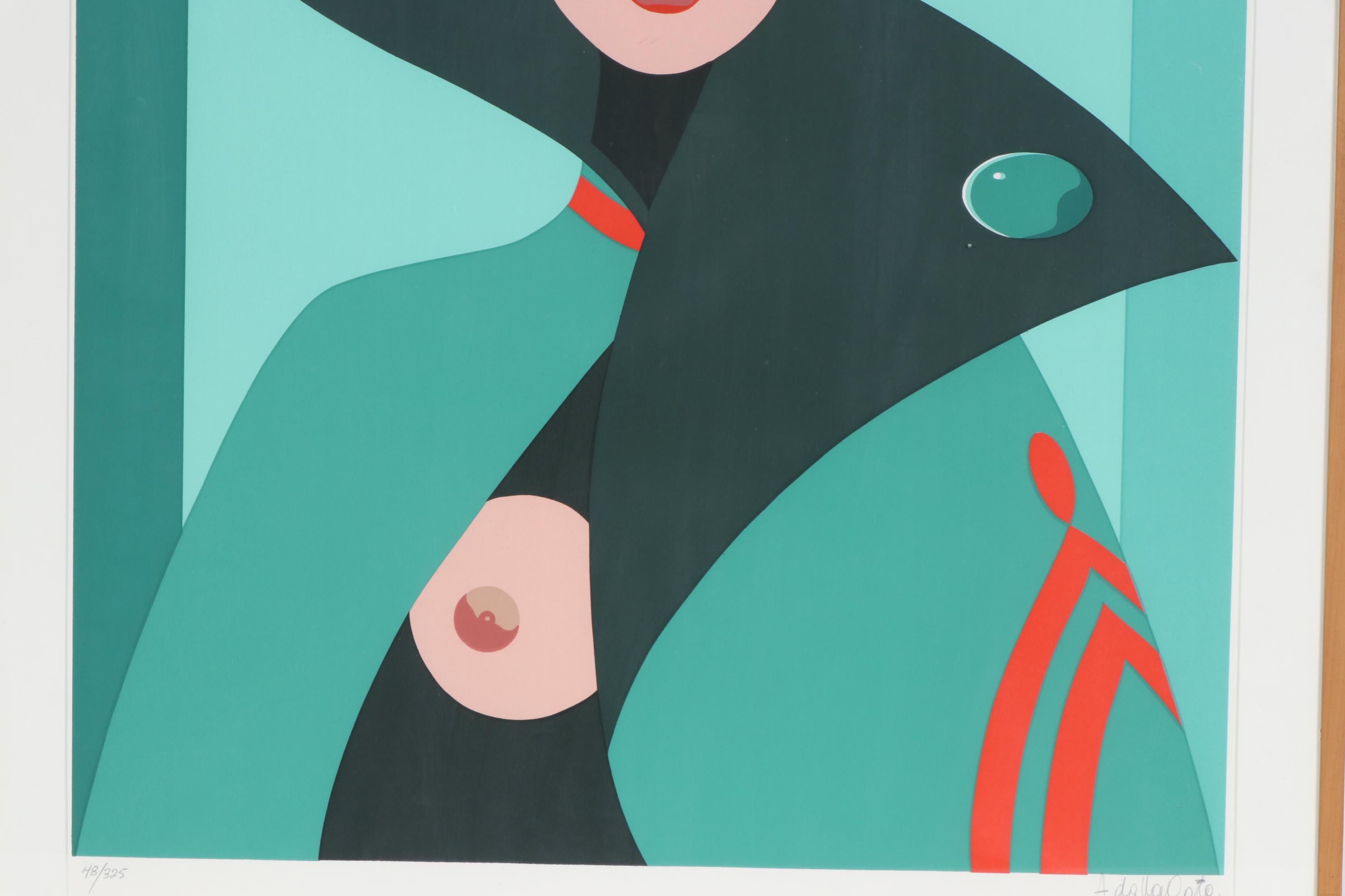 Amleto dallo Costa Semi-Nude Female Portrait Serigraph, c. 1980