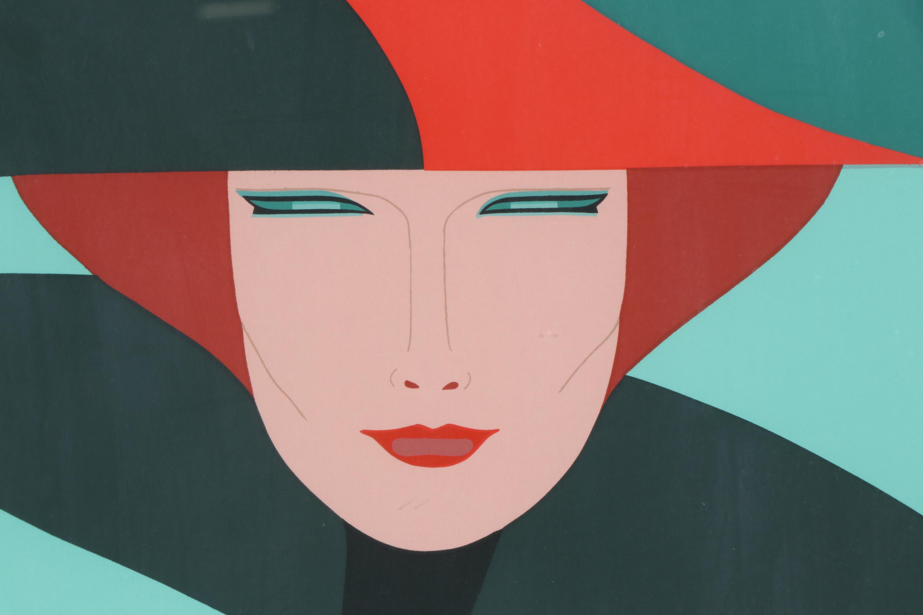 Amleto dallo Costa Semi-Nude Female Portrait Serigraph, c. 1980