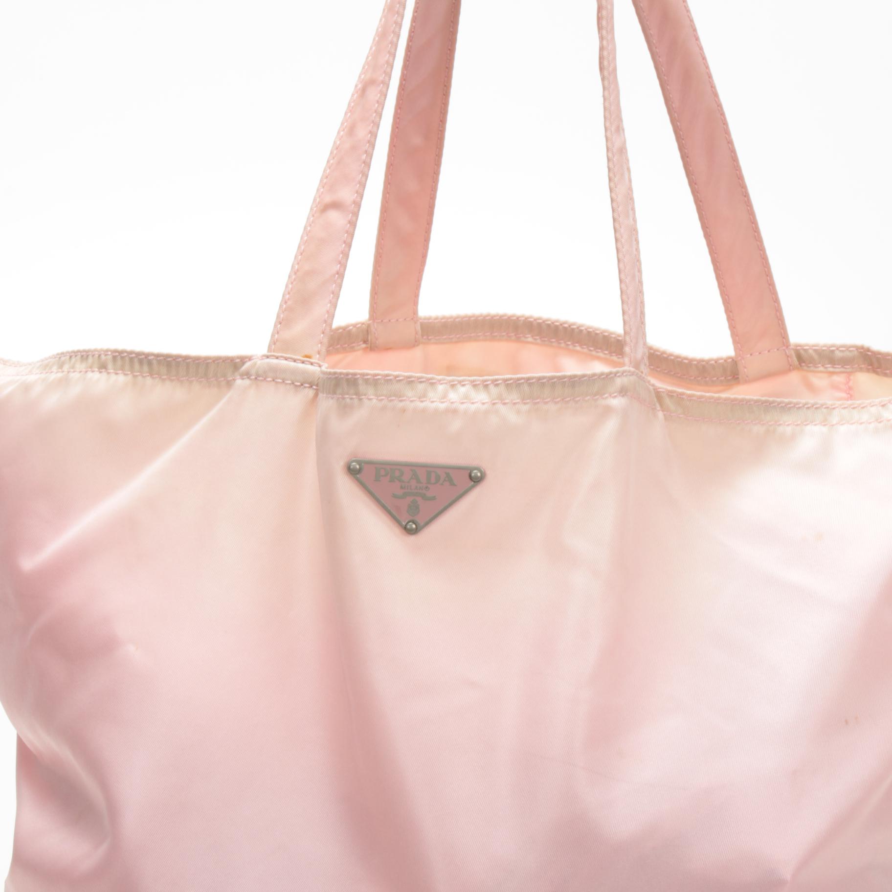 Prada Robot Shopper Tote Bag in Pink Tessuto Nylon
