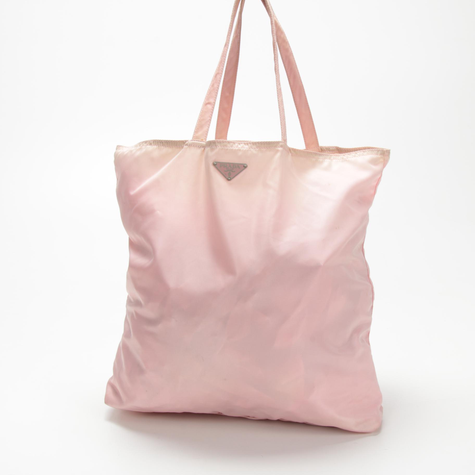Prada Robot Shopper Tote Bag in Pink Tessuto Nylon