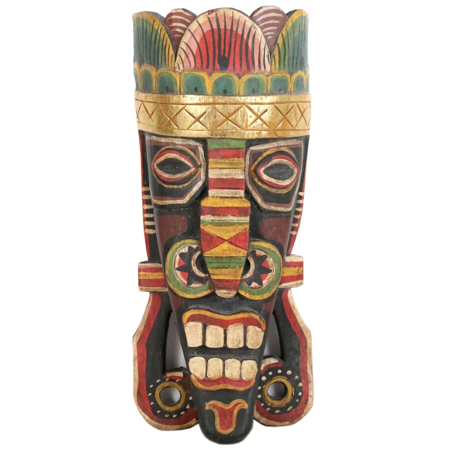 Papau New Guinea Wood Painted Mask