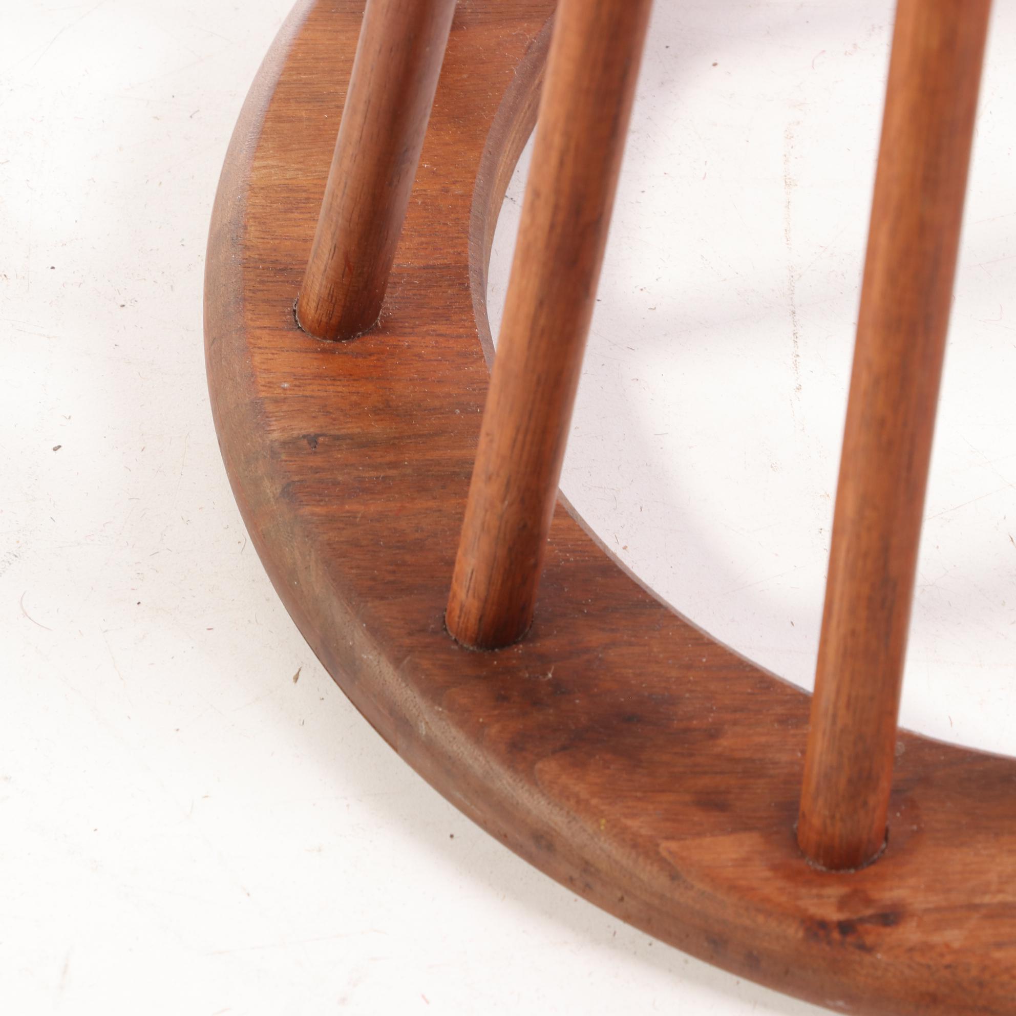 Arthur Umanoff Walnut Spindle Side Table, Mid-20th Century