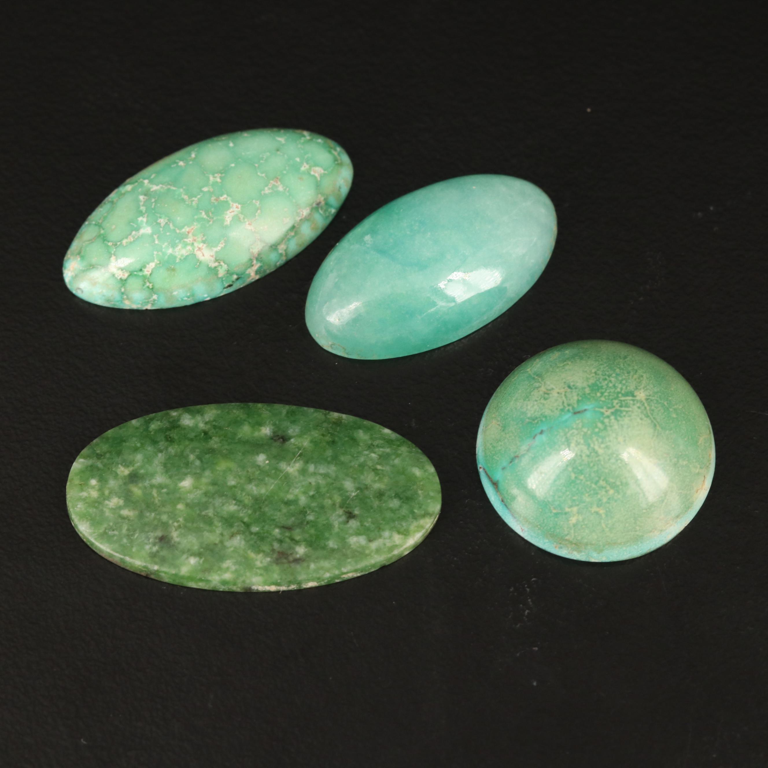 Loose 63.47 CTW Turquoise, Serpentine and Jadeite