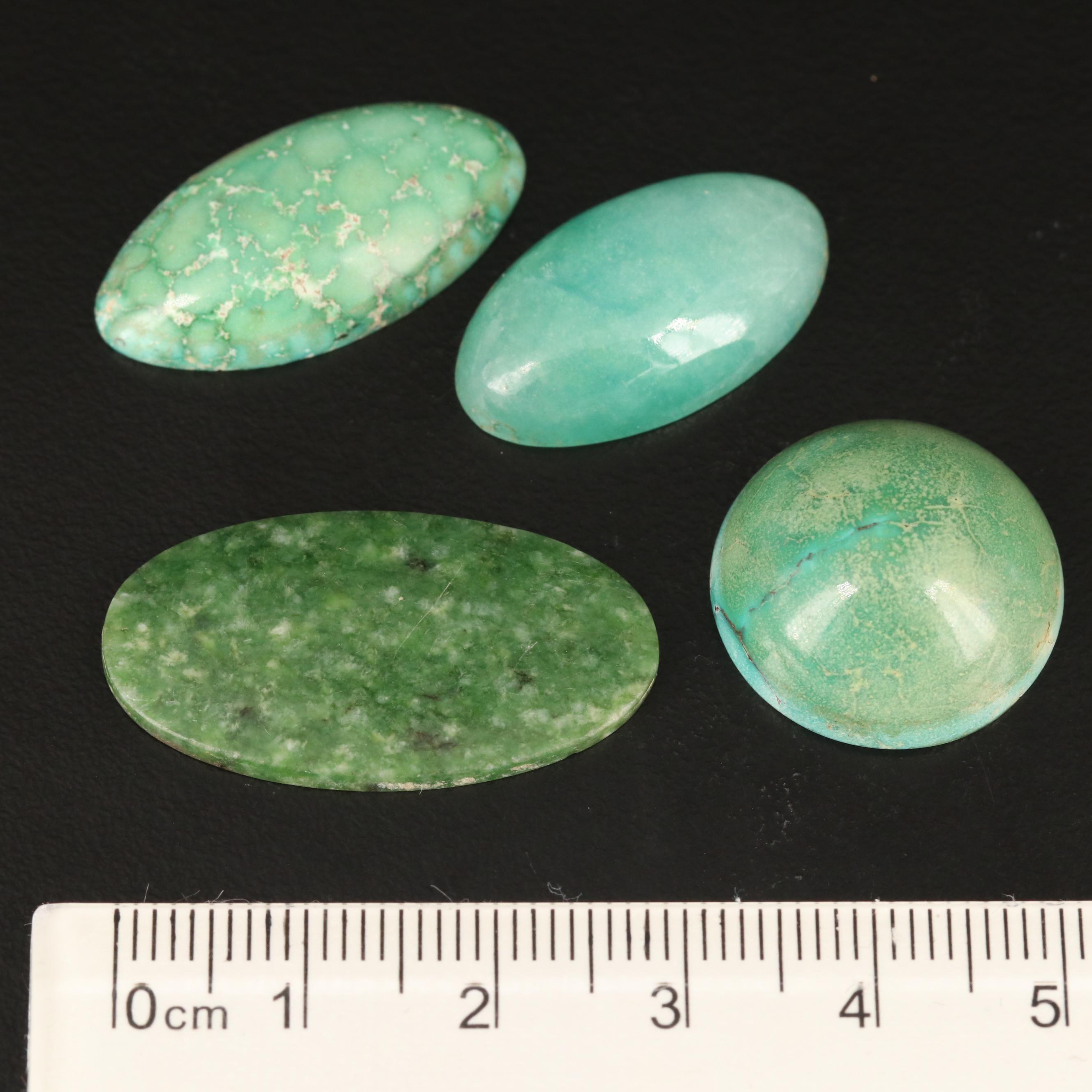 Loose 63.47 CTW Turquoise, Serpentine and Jadeite