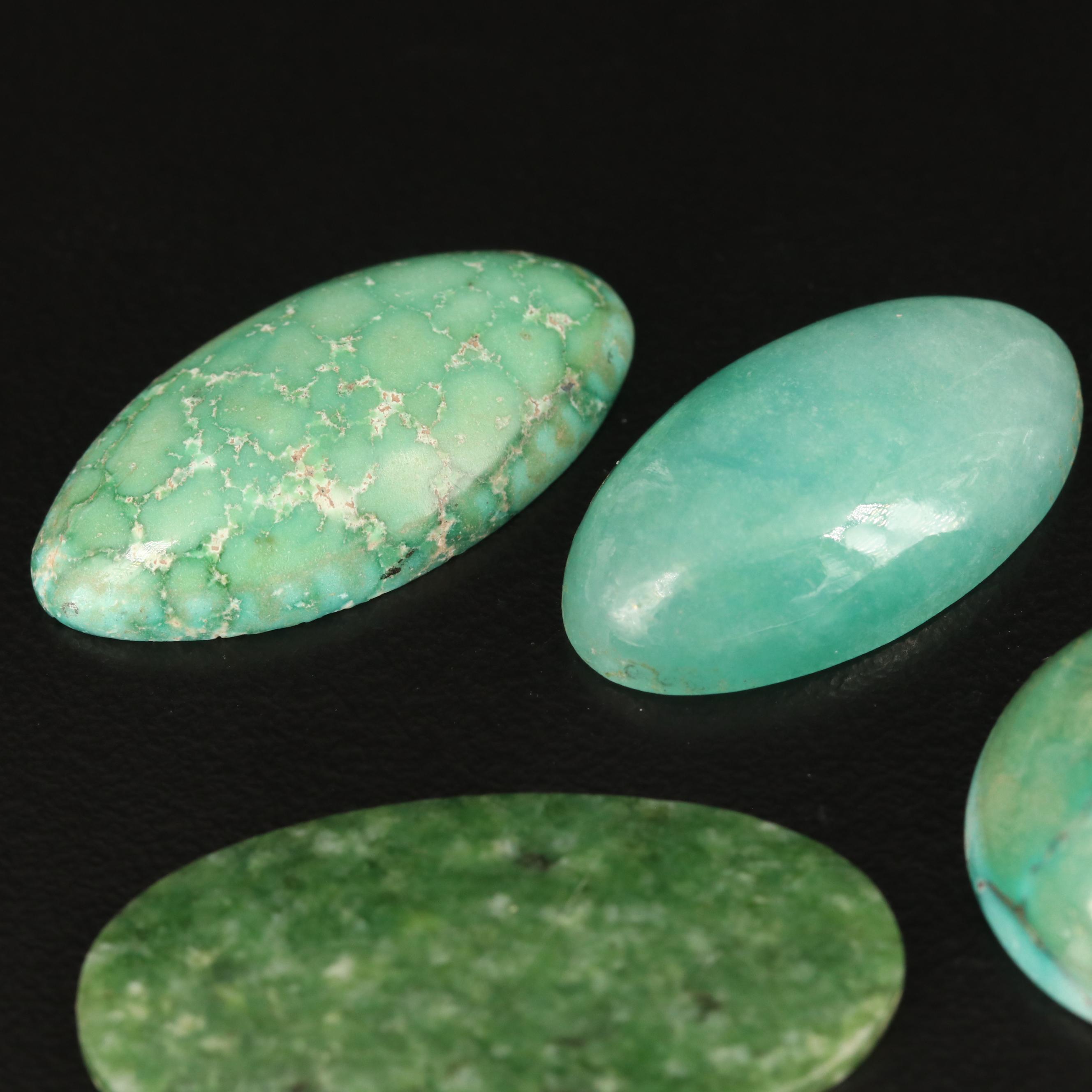 Loose 63.47 CTW Turquoise, Serpentine and Jadeite