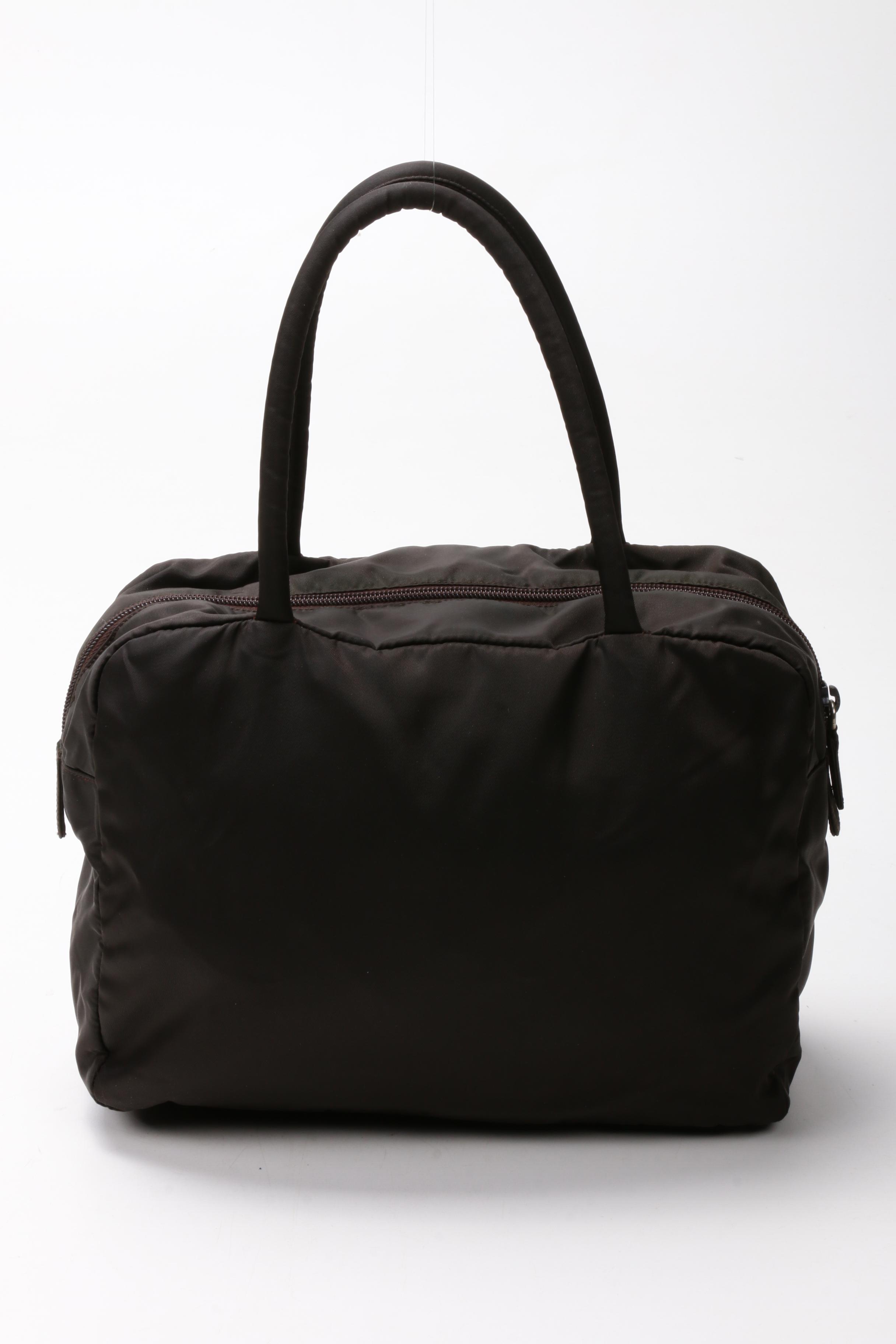 Prada Ebano Dark Brown Tessuto City Nylon Handbag