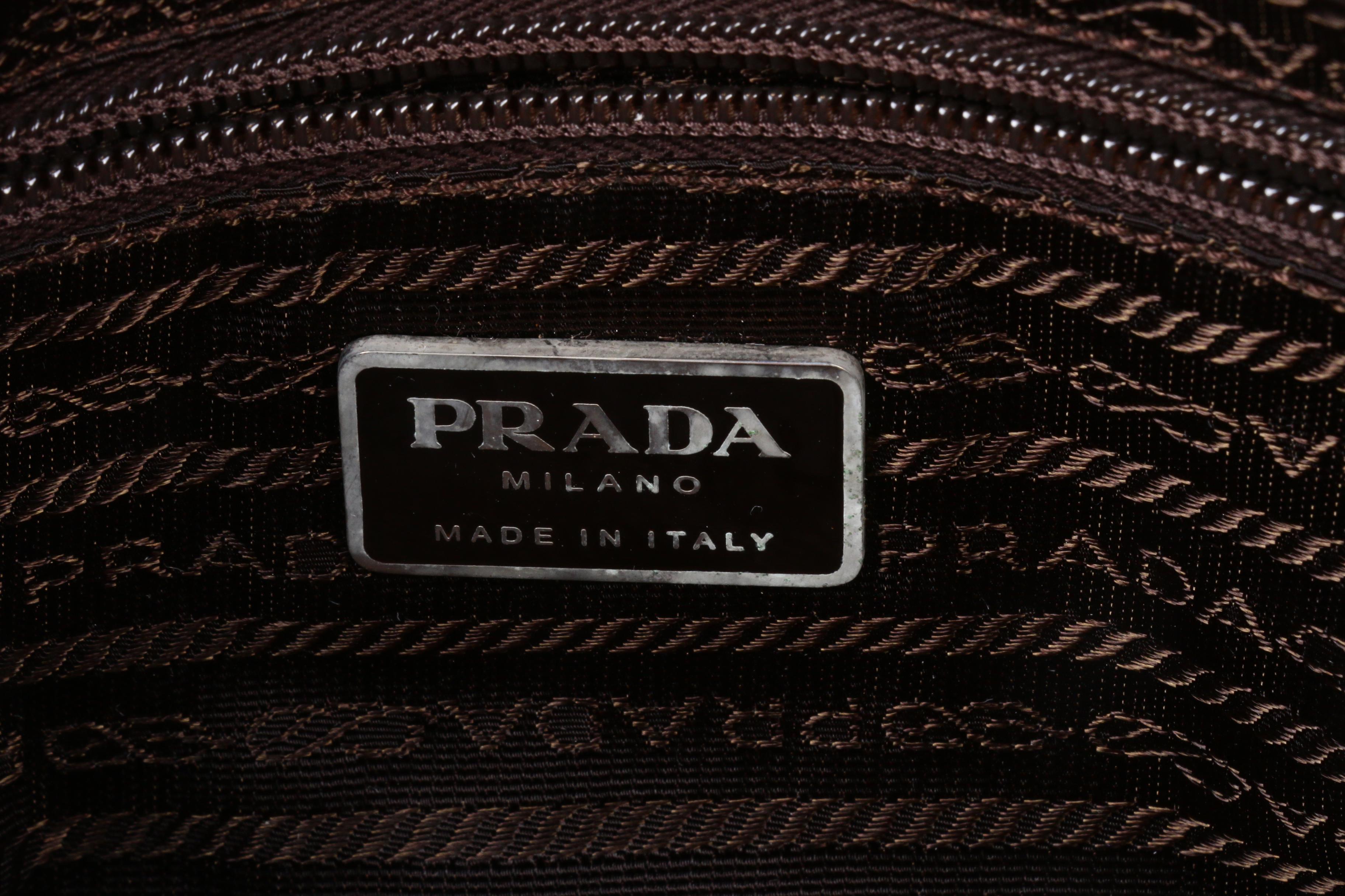 Prada Ebano Dark Brown Tessuto City Nylon Handbag