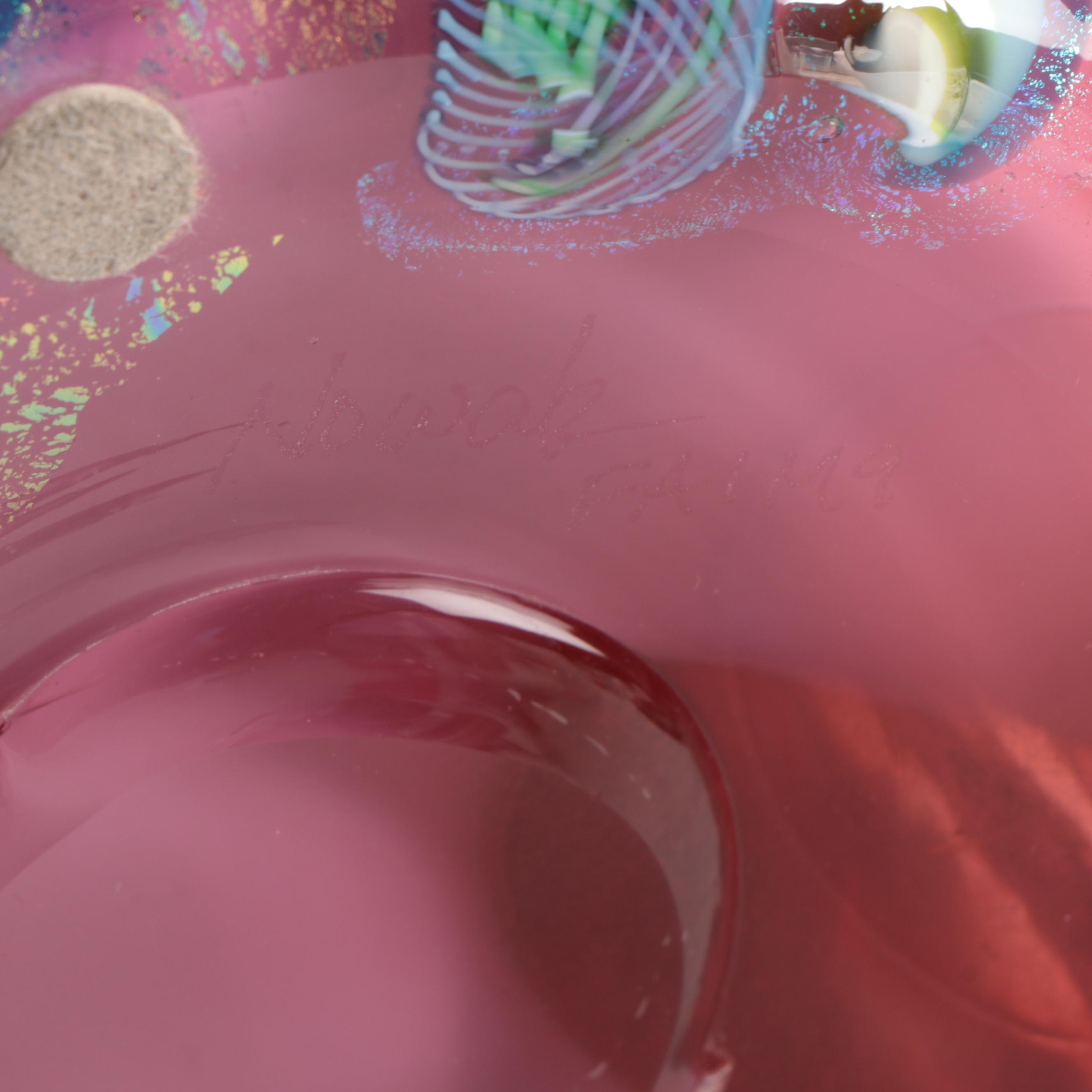 James E. Nowak Art Glass Aquarium Vase