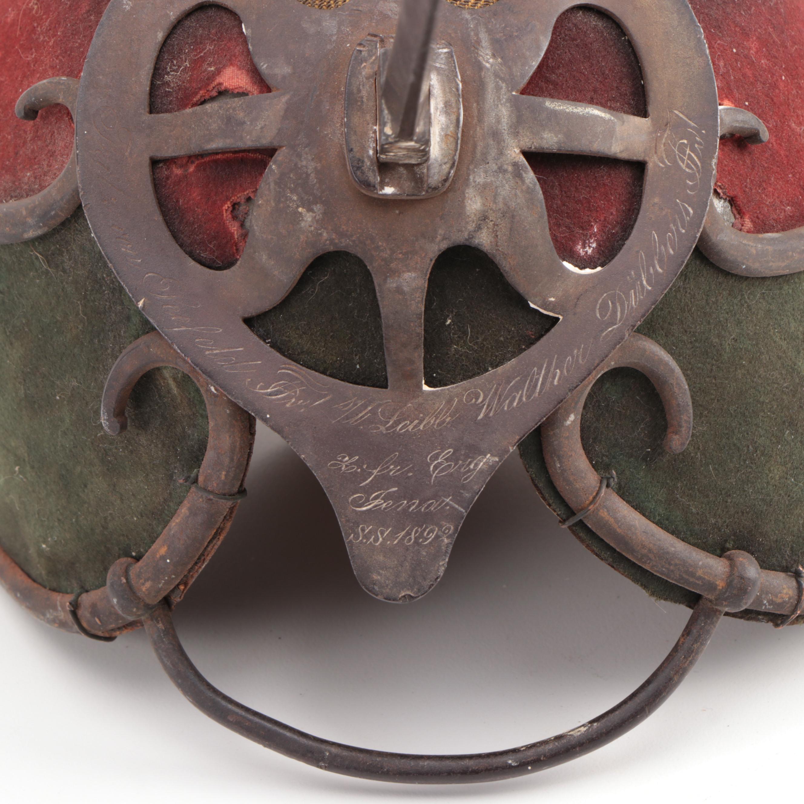 German Korbschläger Academic Fencing Swords, Late 19th Century