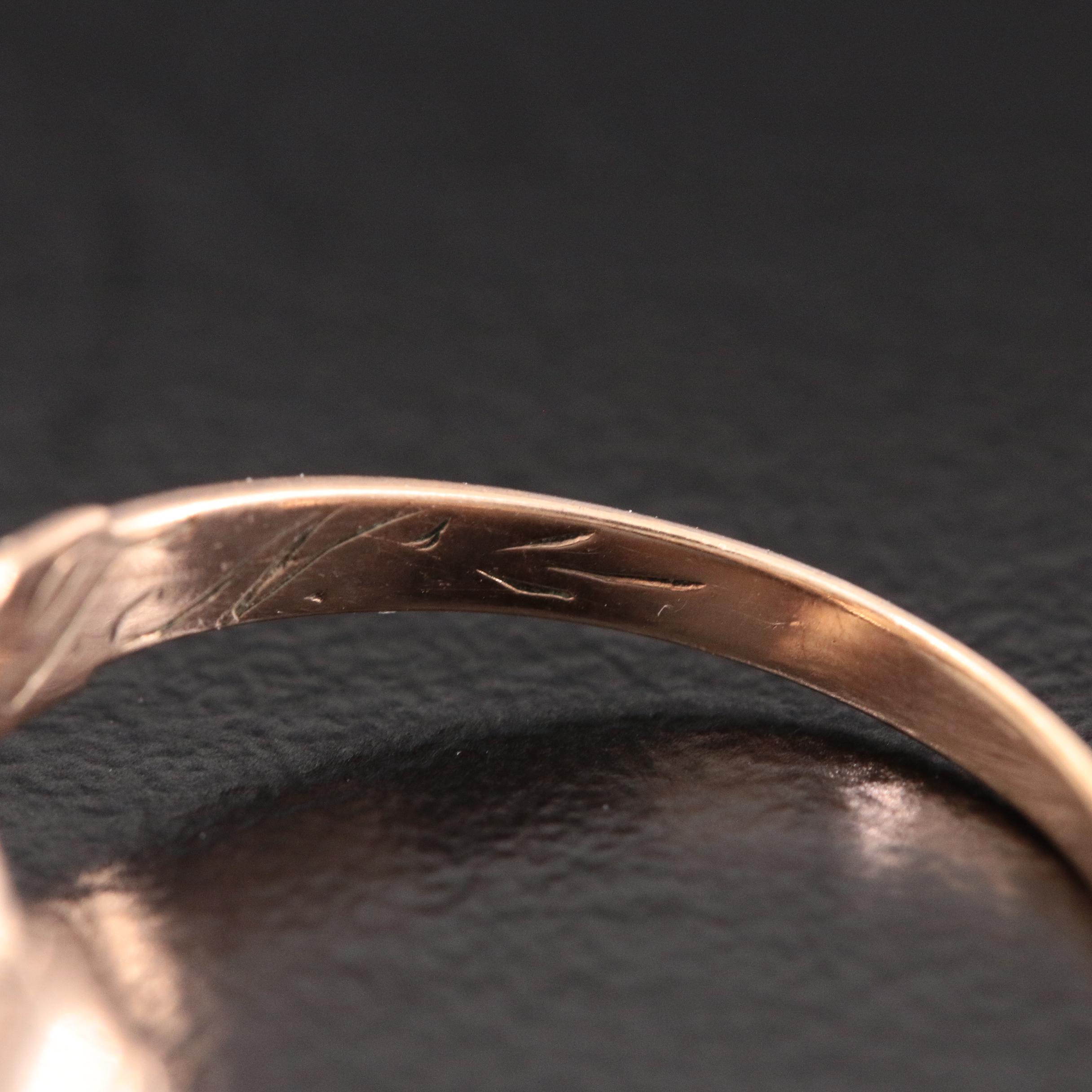 Victorian 10K Gold Diamond and Garnet Doublet Ring