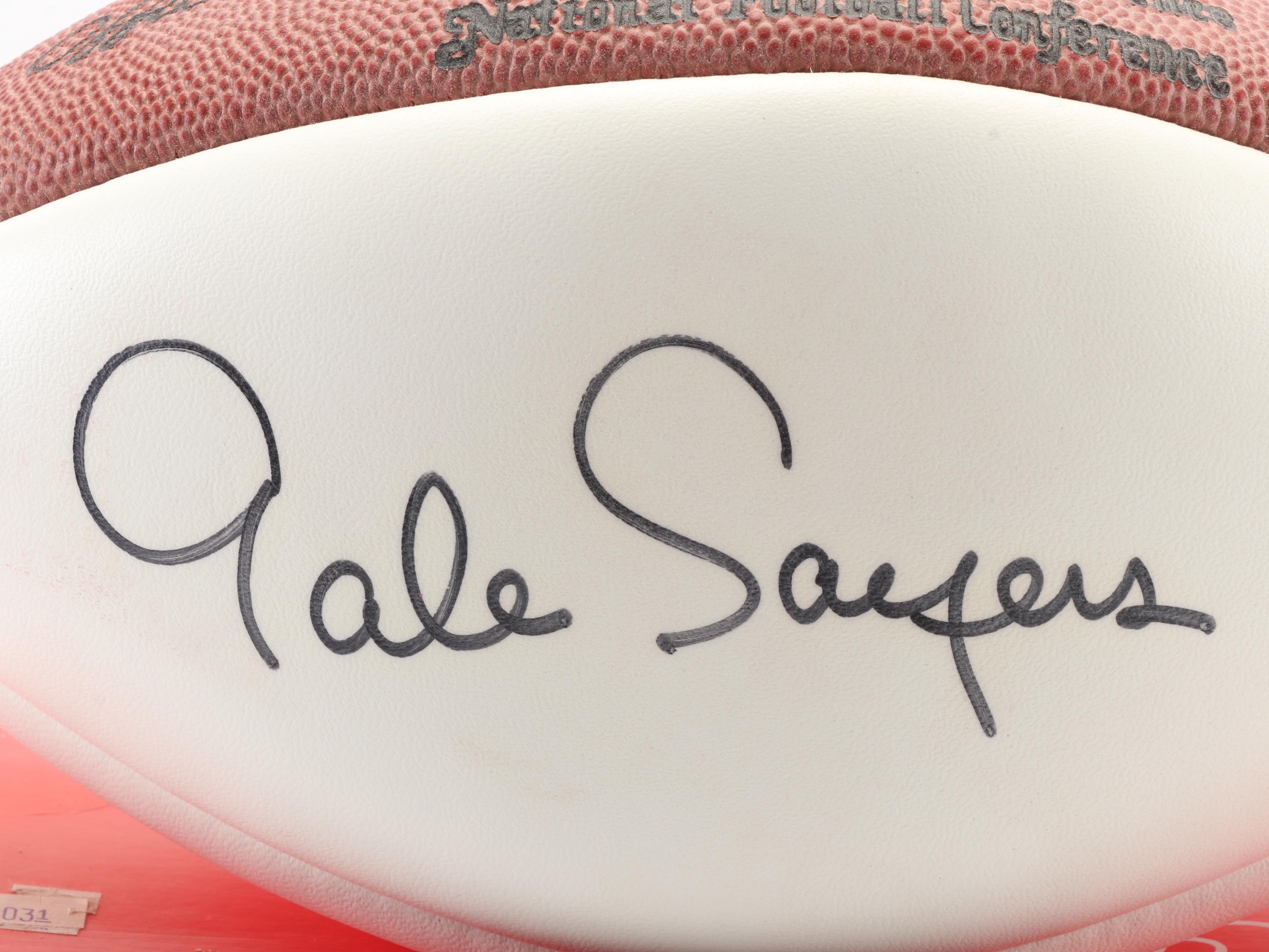 Gale Sayers Signed Wilson NFL Signature Football