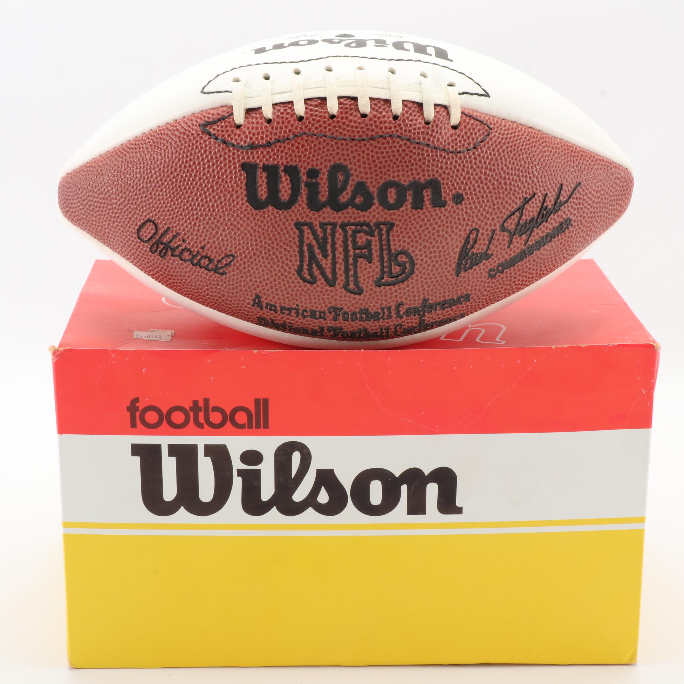 Gale Sayers Signed Wilson NFL Signature Football