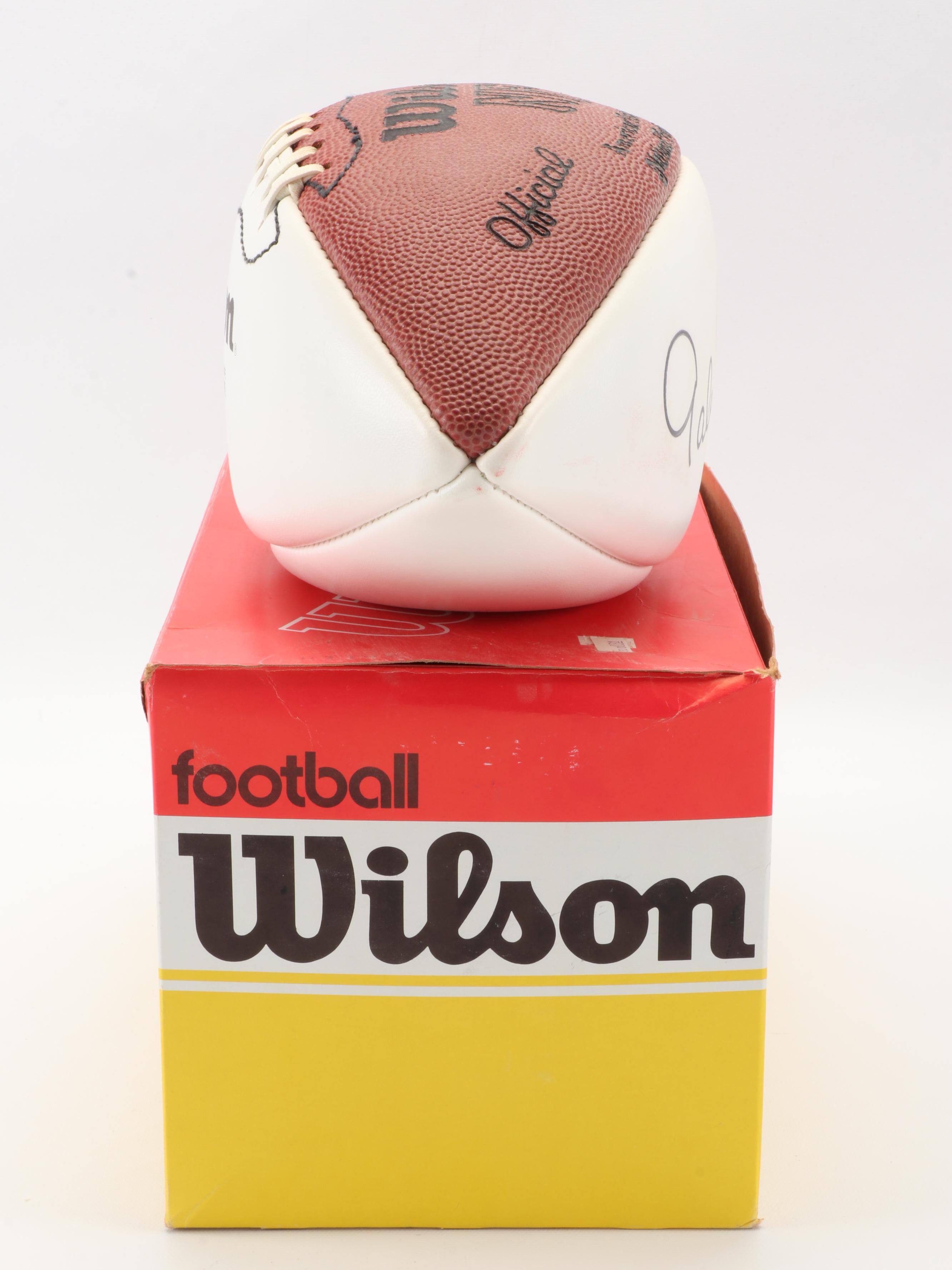 Gale Sayers Signed Wilson NFL Signature Football