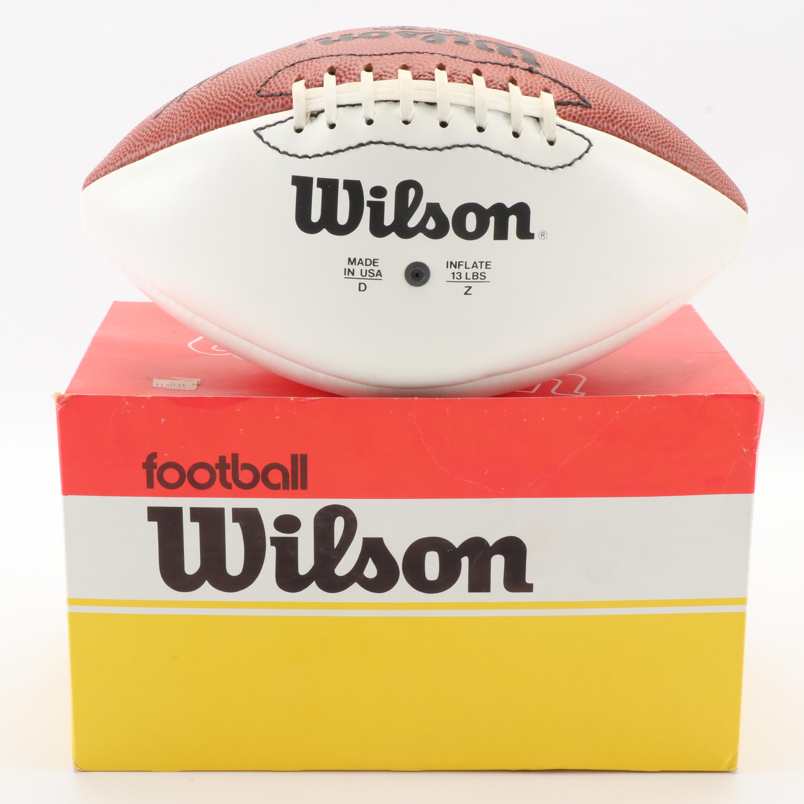 Gale Sayers Signed Wilson NFL Signature Football