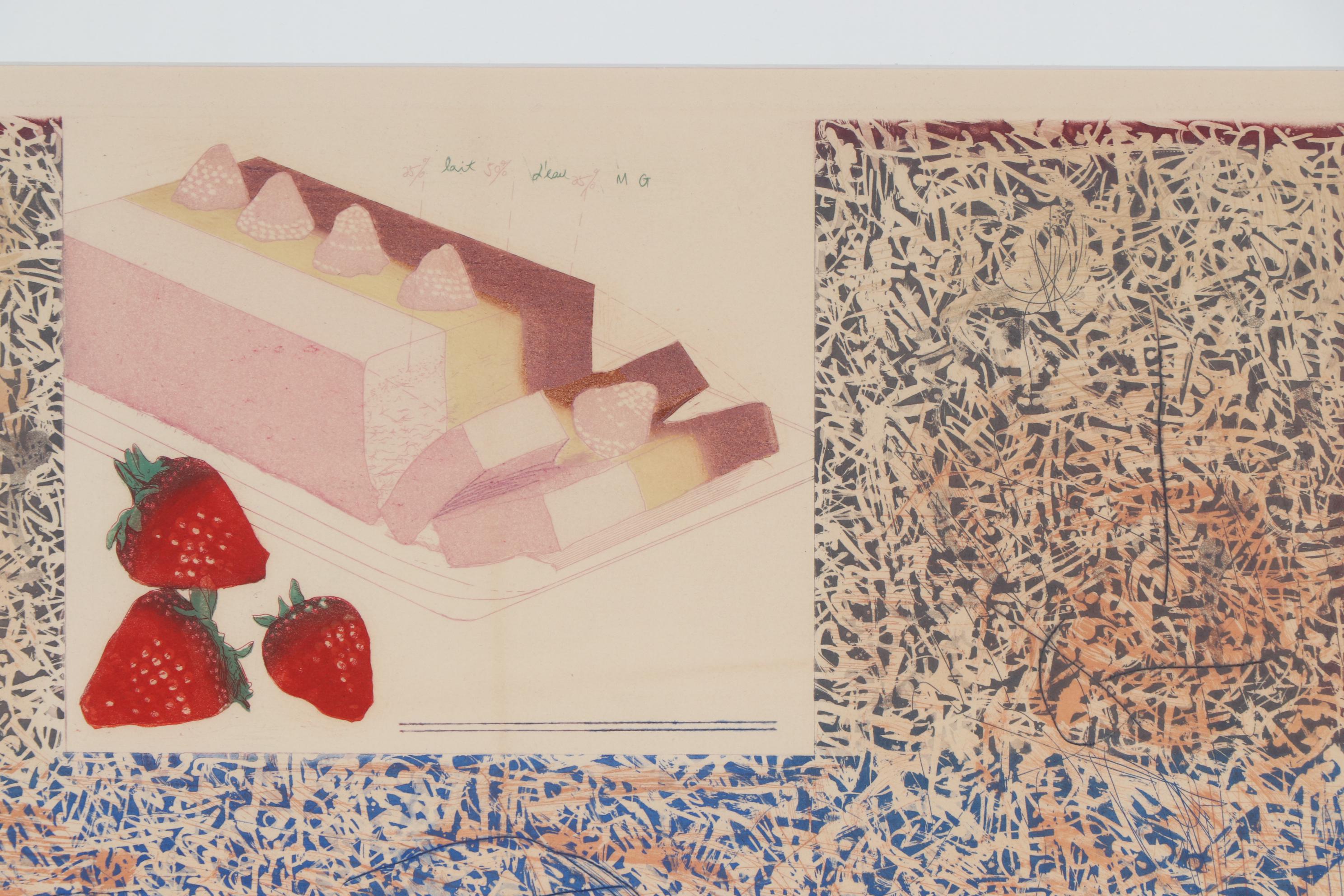 Wong Moo-Chew Aquatint Etching "Movement, Illustration 3", Late 20th Century