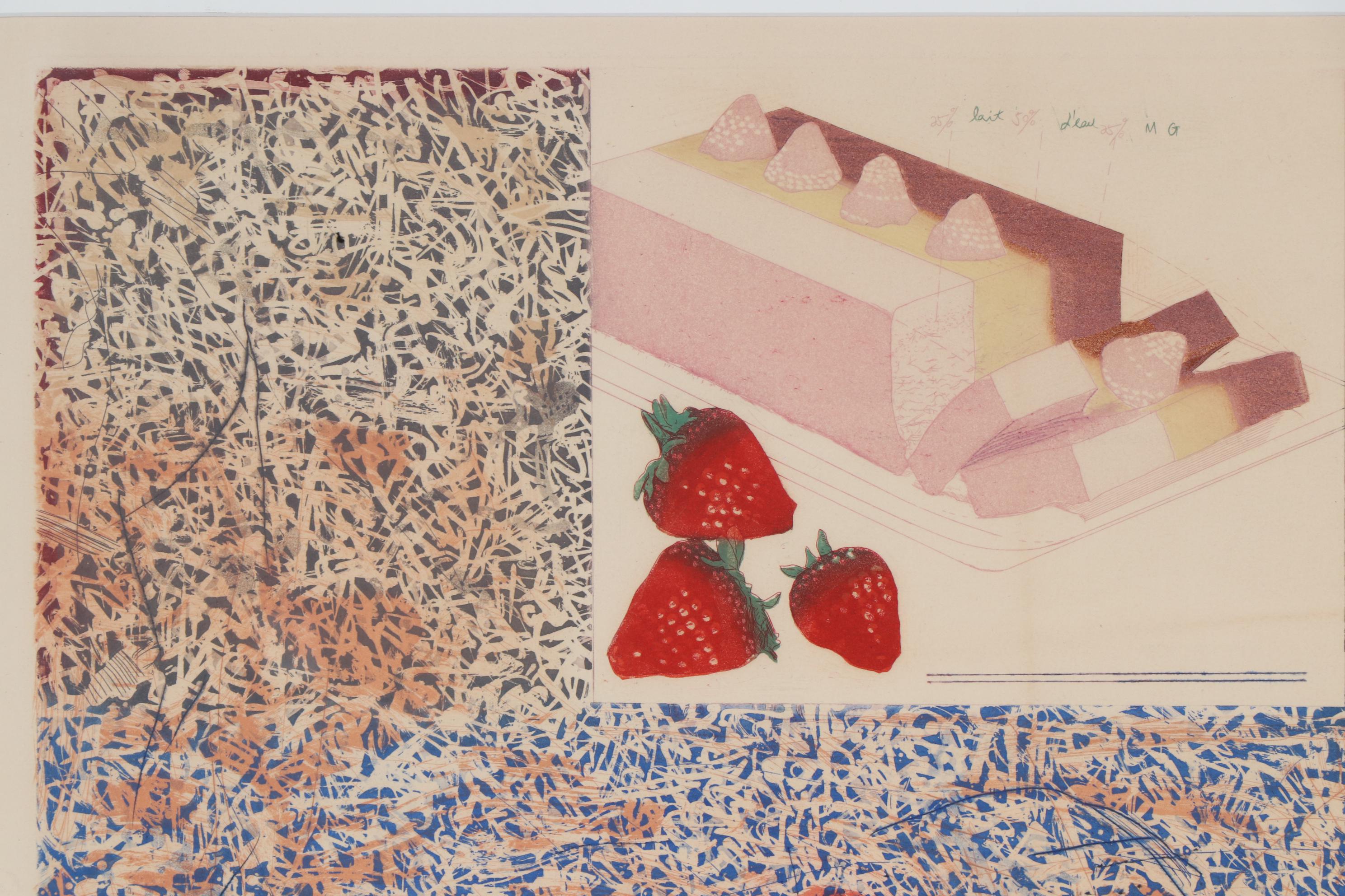 Wong Moo-Chew Aquatint Etching "Movement, Illustration 3", Late 20th Century