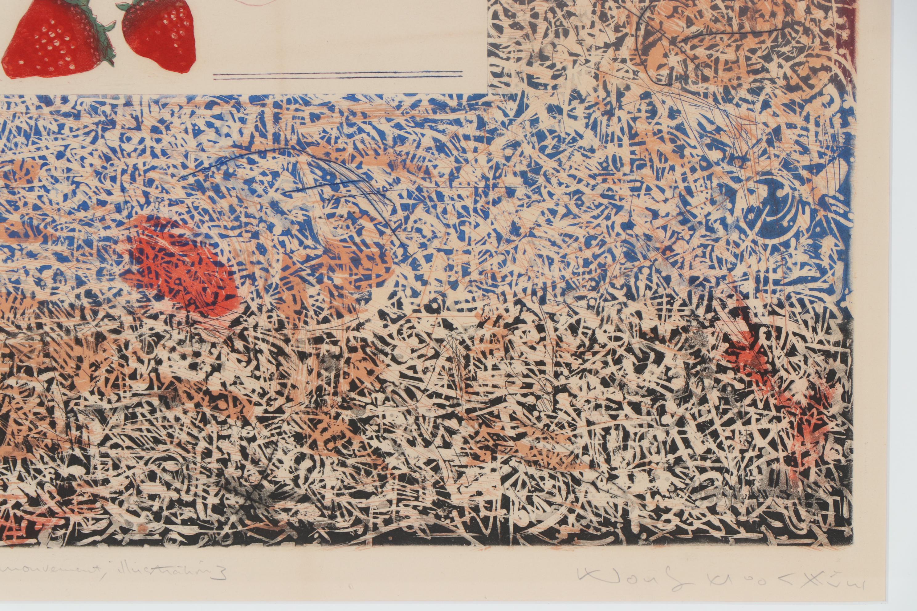 Wong Moo-Chew Aquatint Etching "Movement, Illustration 3", Late 20th Century