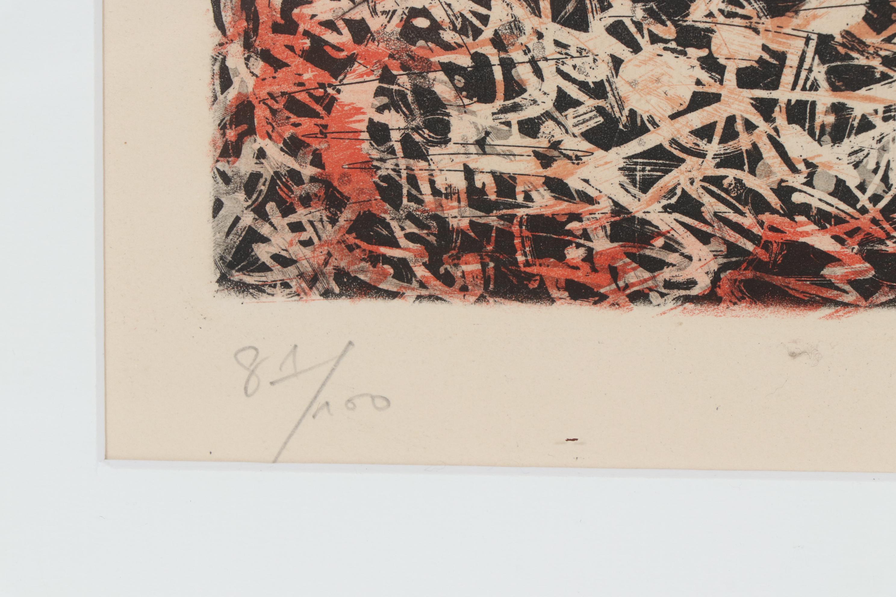 Wong Moo-Chew Aquatint Etching "Movement, Illustration 3", Late 20th Century