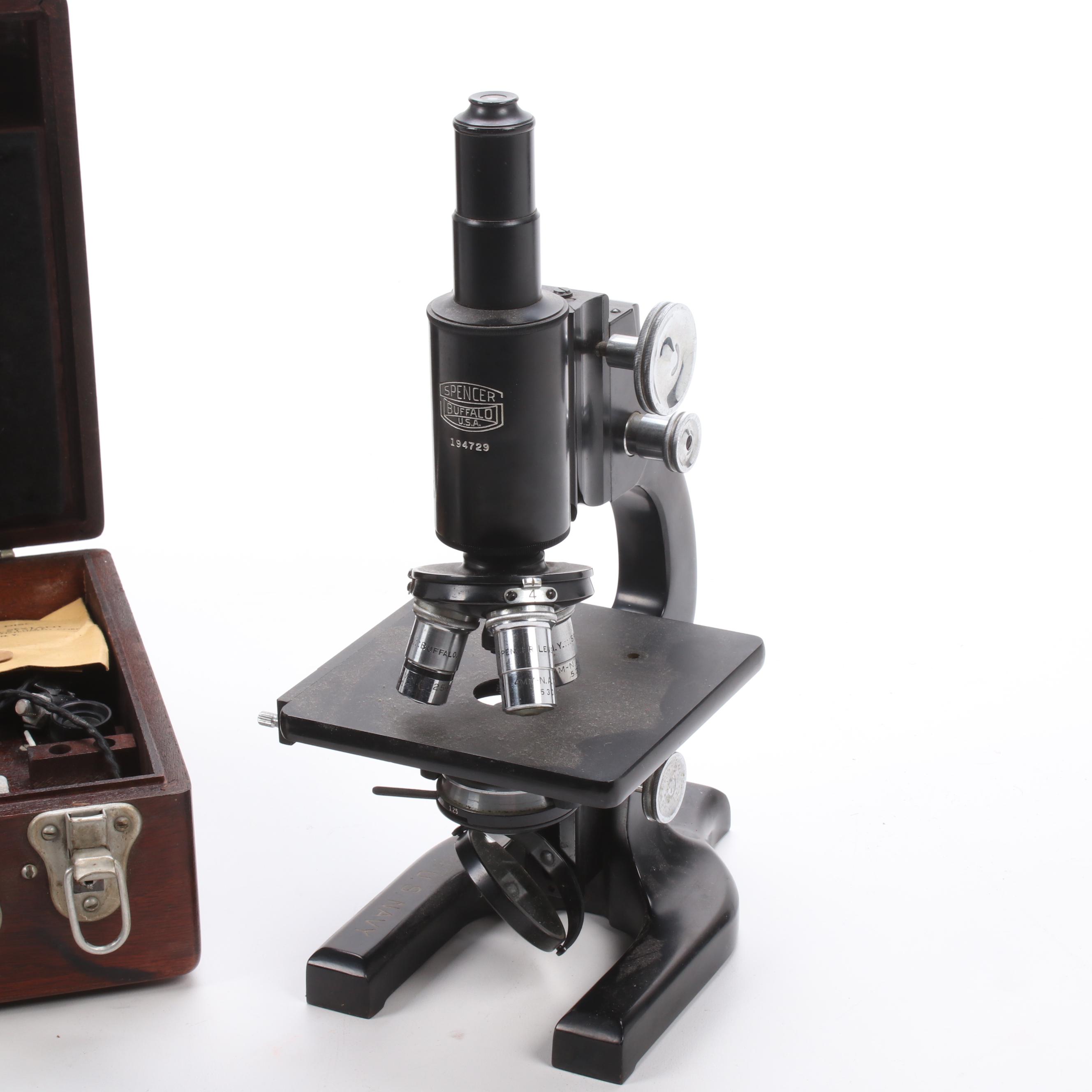 Fairchild A-10 Sextant with Case and Spencer Microscope