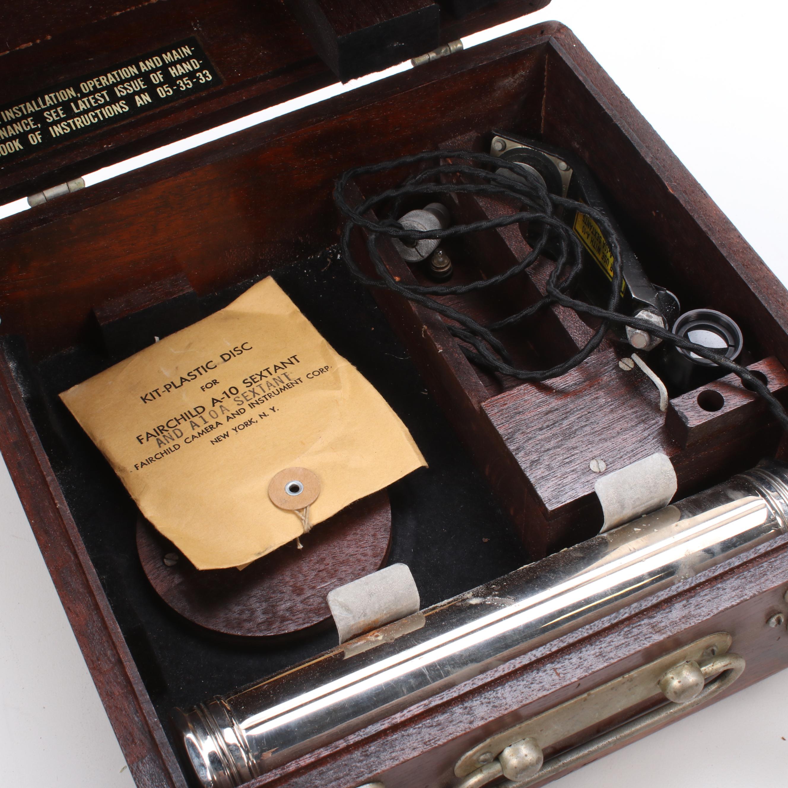 Fairchild A-10 Sextant with Case and Spencer Microscope