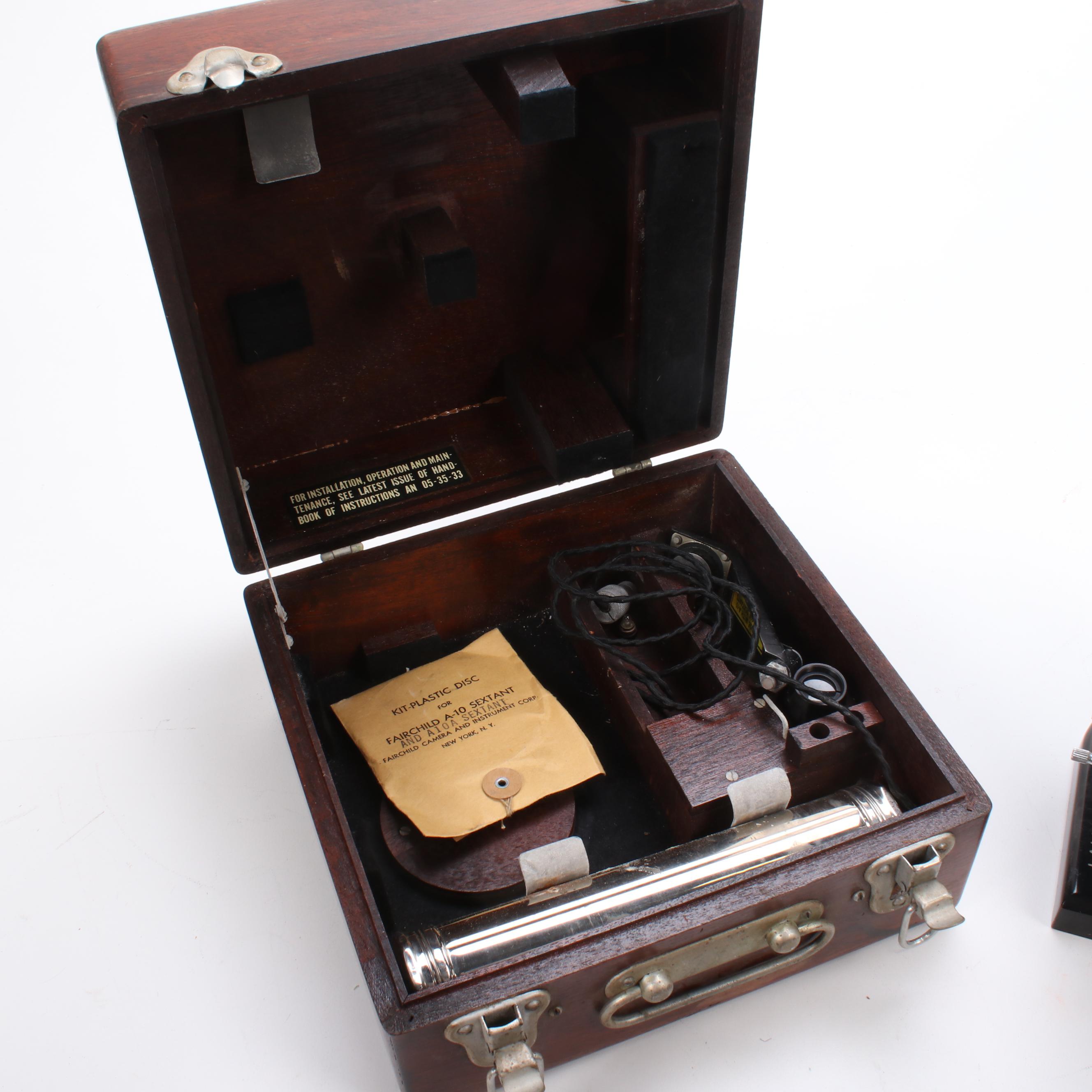 Fairchild A-10 Sextant with Case and Spencer Microscope