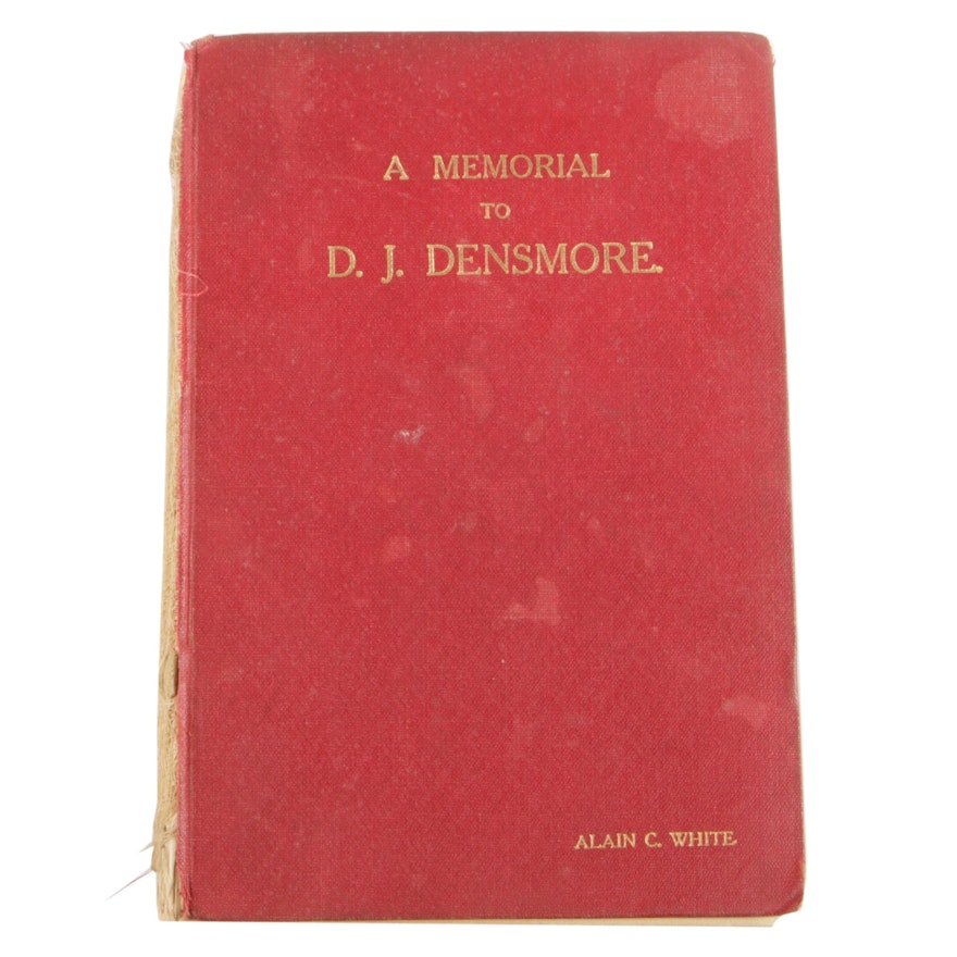 Signed First Edition "D. J. Desmore and The Densmore Memorial Tourney, 1918"