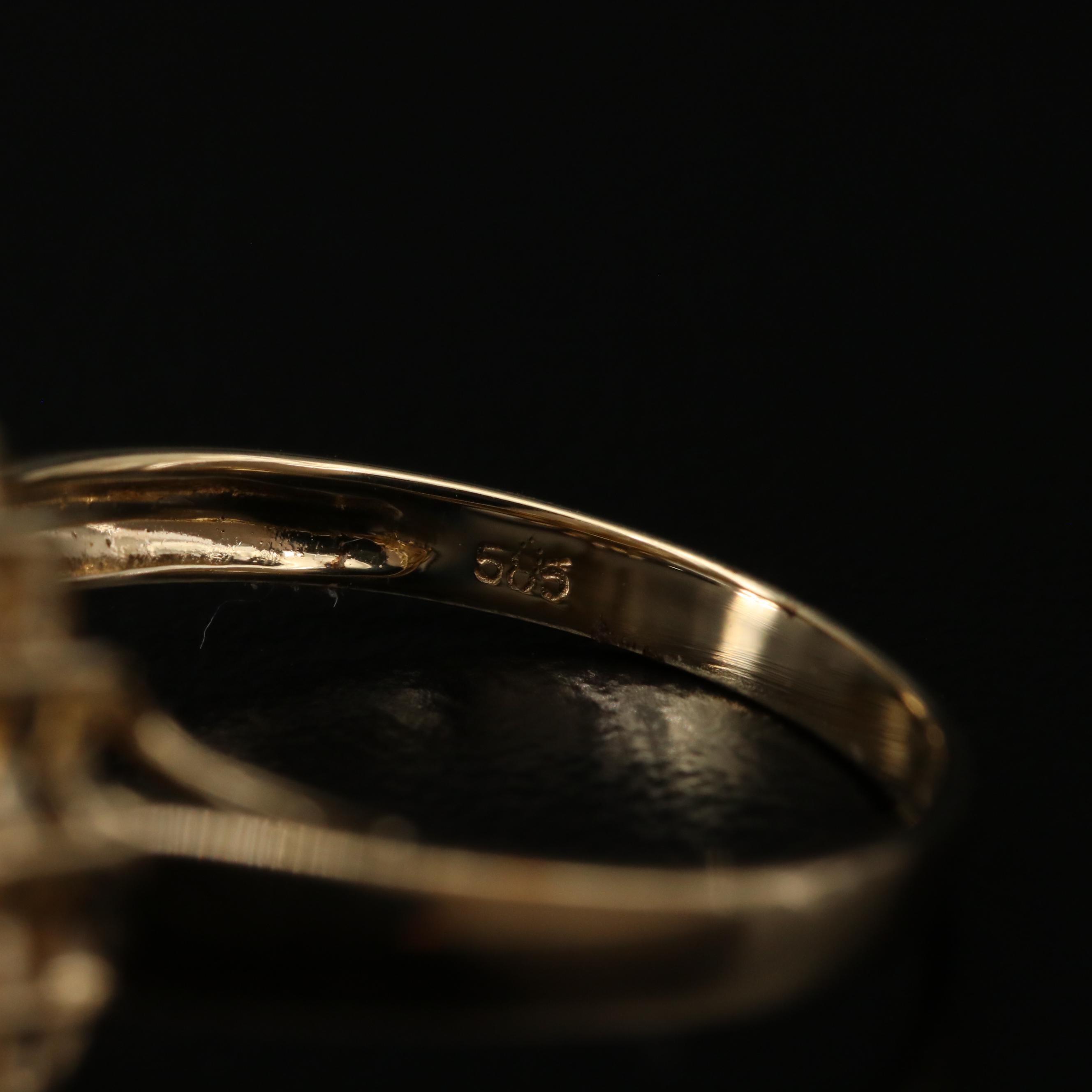 14K Pearl and Citrine Ring