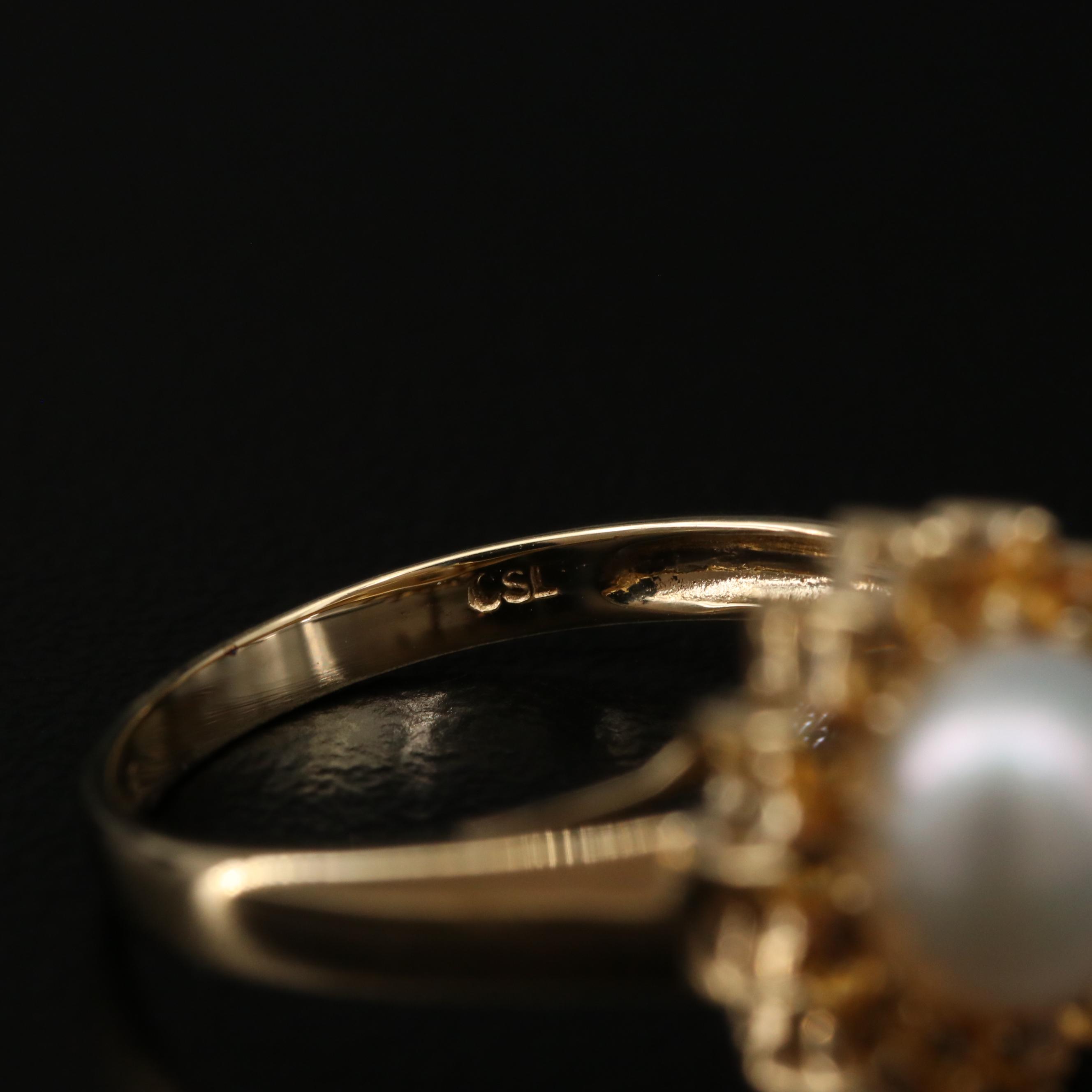 14K Pearl and Citrine Ring