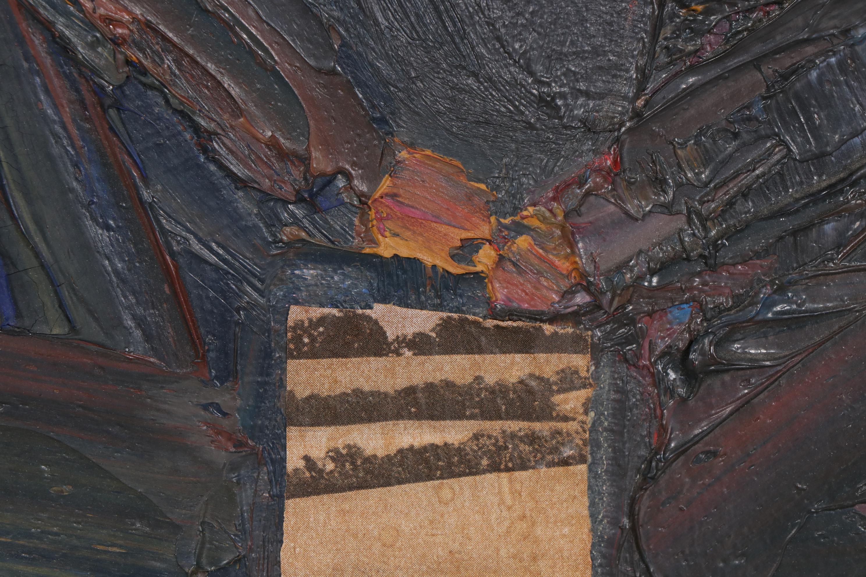 Trudy Fischer Mixed Media Painting "Meeting in the Country", 1964