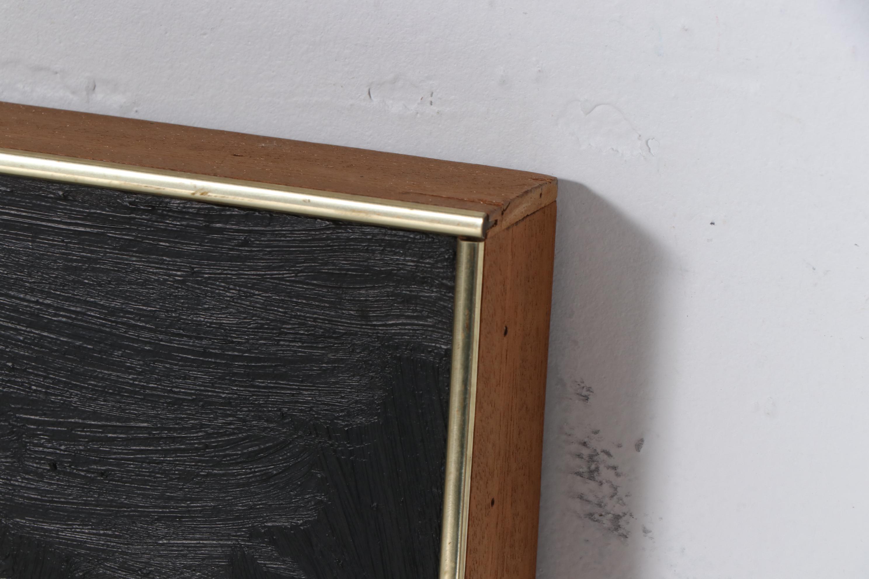 Trudy Fischer Mixed Media Painting "Meeting in the Country", 1964