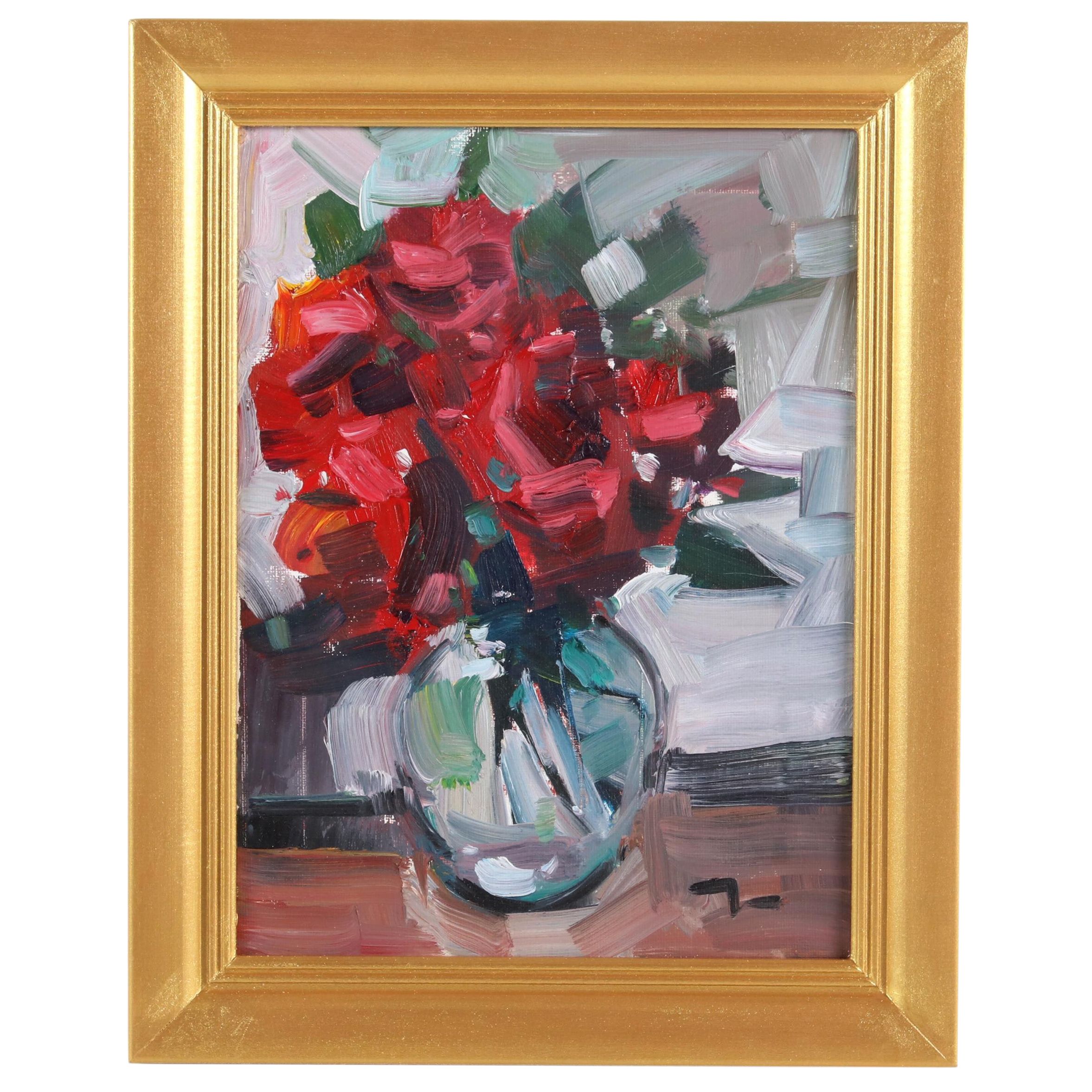 Jose Trujillo Oil Painting "Baby Roses", 2019
