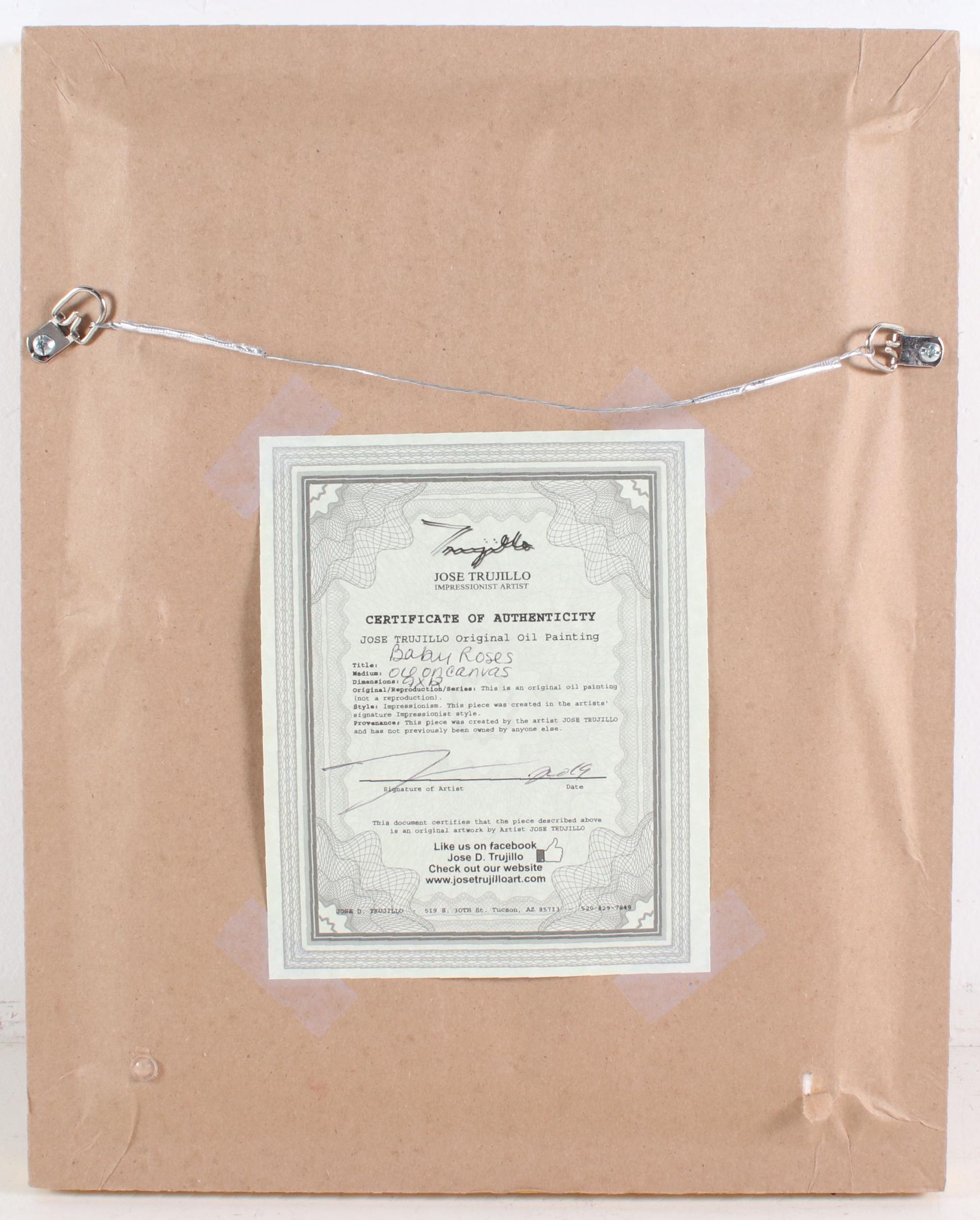 Jose Trujillo Oil Painting "Baby Roses", 2019