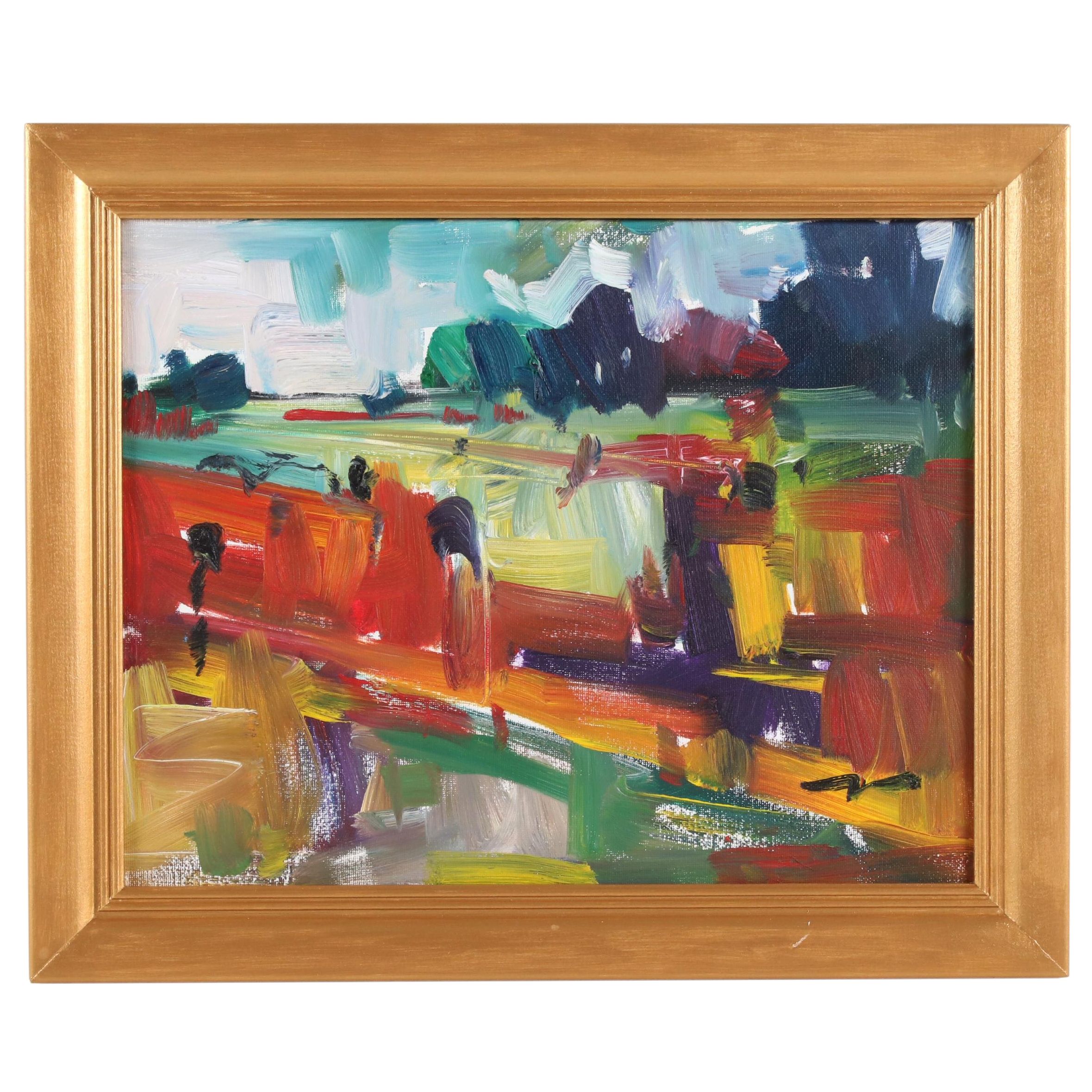 Jose Trujillo Oil Painting "The Rancher's Land", 2019