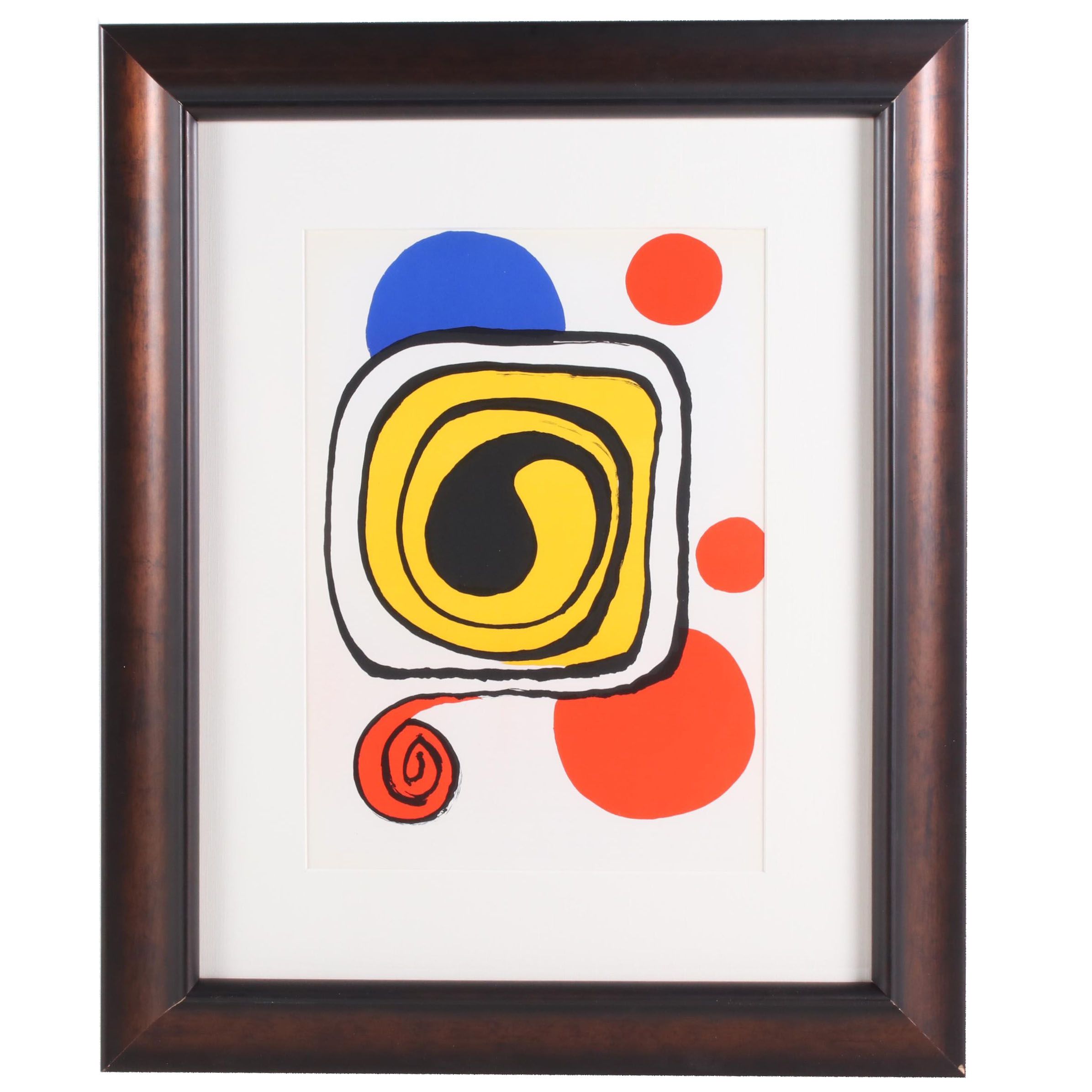 Alexander Calder Color Lithograph for "Derrière le Miroir", 1971