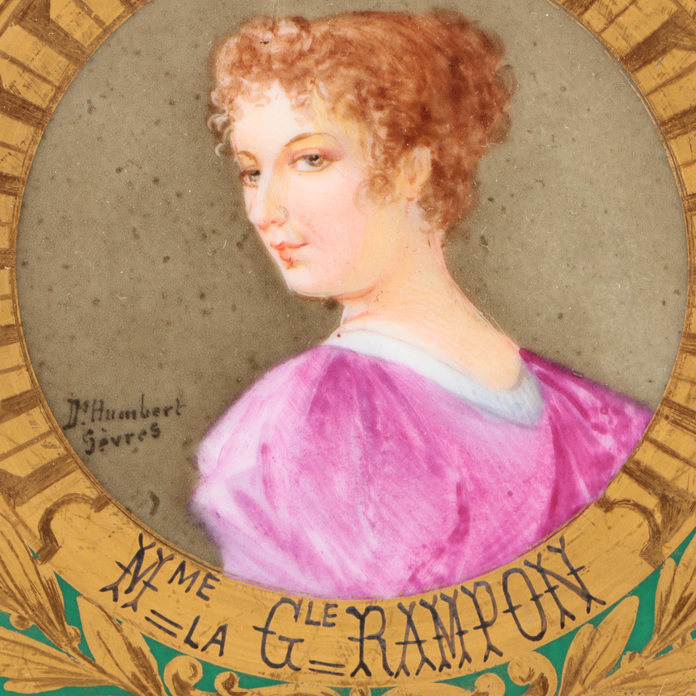 Sèvres Napoleonic Hand-Painted Portrait Plates Painted by D' Humbert, 1804-1809