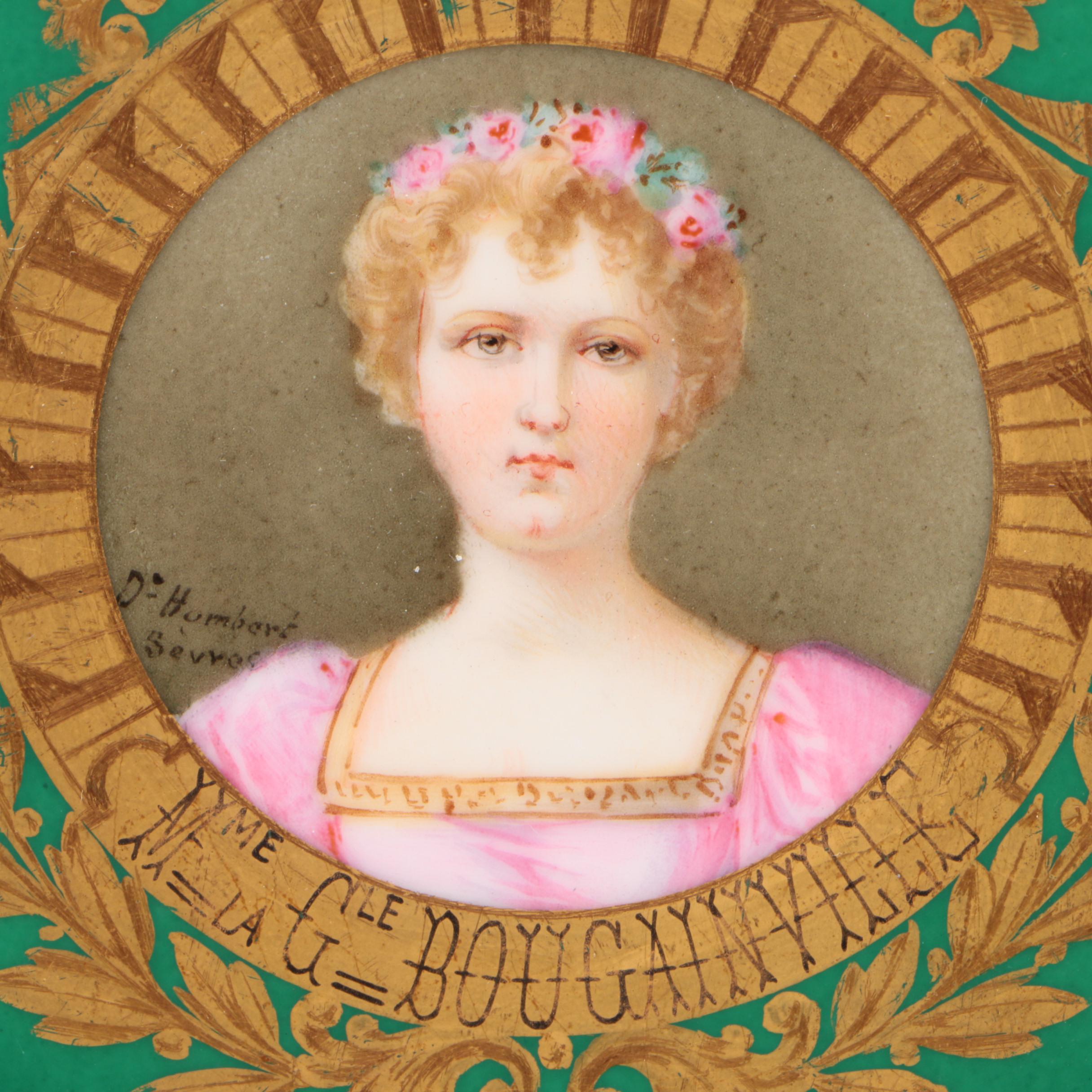 Sèvres Napoleonic Hand-Painted Portrait Plates Painted by D' Humbert, 1804-1809