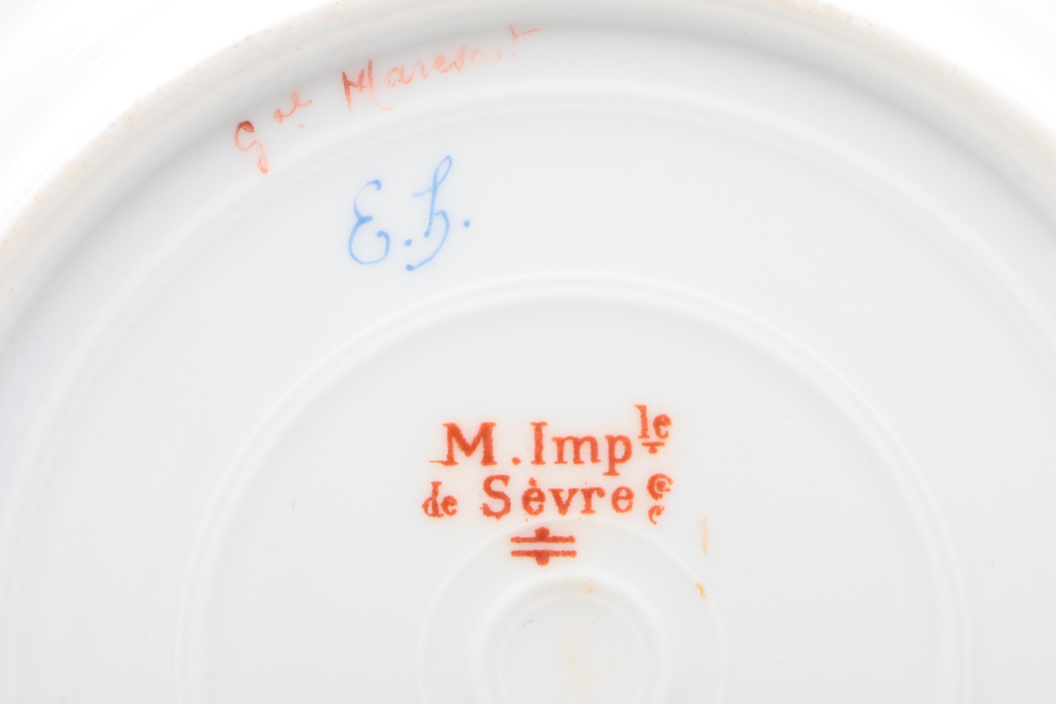 Sèvres Napoleonic Hand-Painted Portrait Plates Painted by D' Humbert, 1804-1809